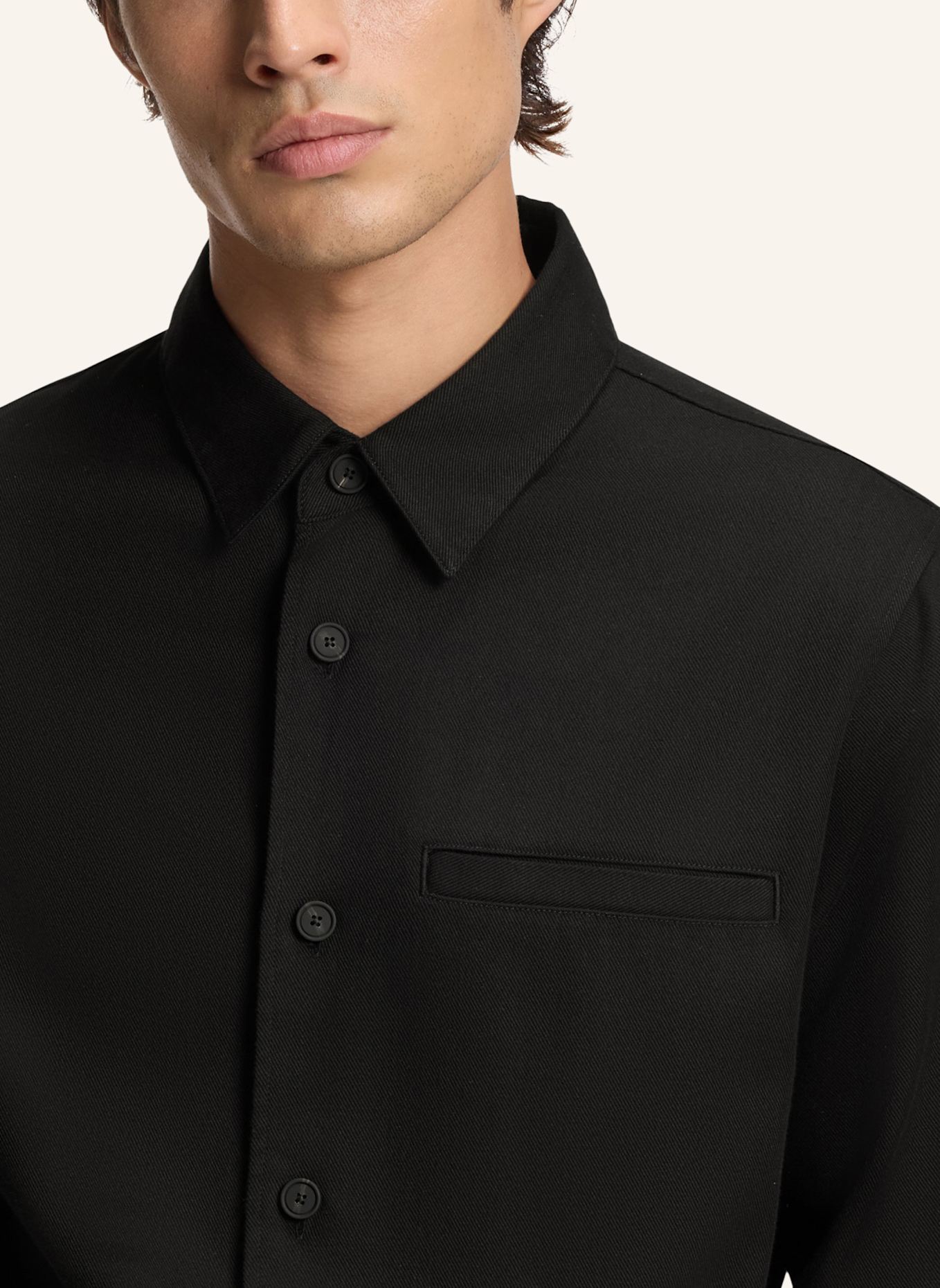 HUGO Business Hemd ENOCK Oversize Fit: SCHWARZ