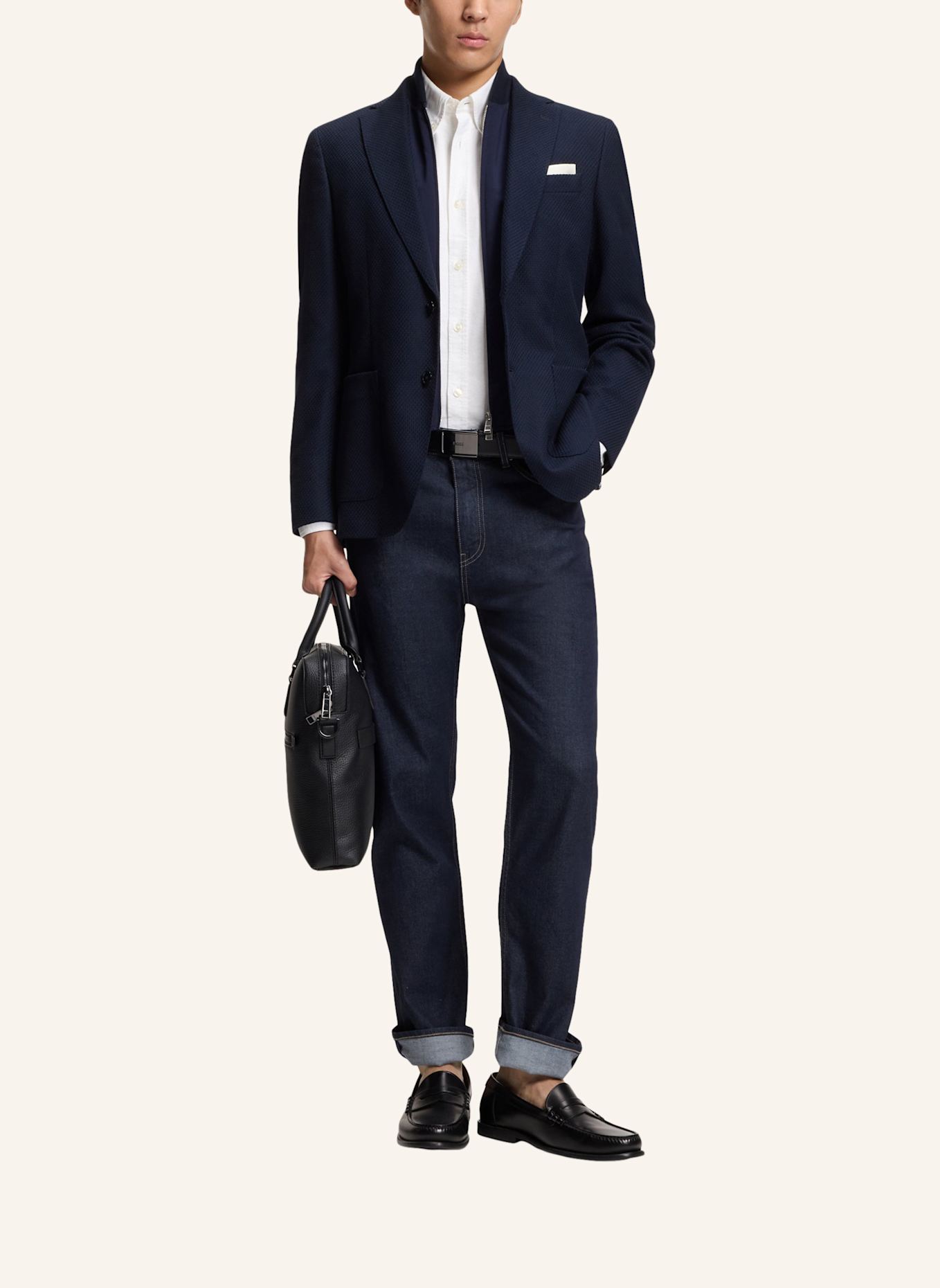 BOSS Jeans H-OGDEN_RMW Straight Fit: DUNKELBLAU