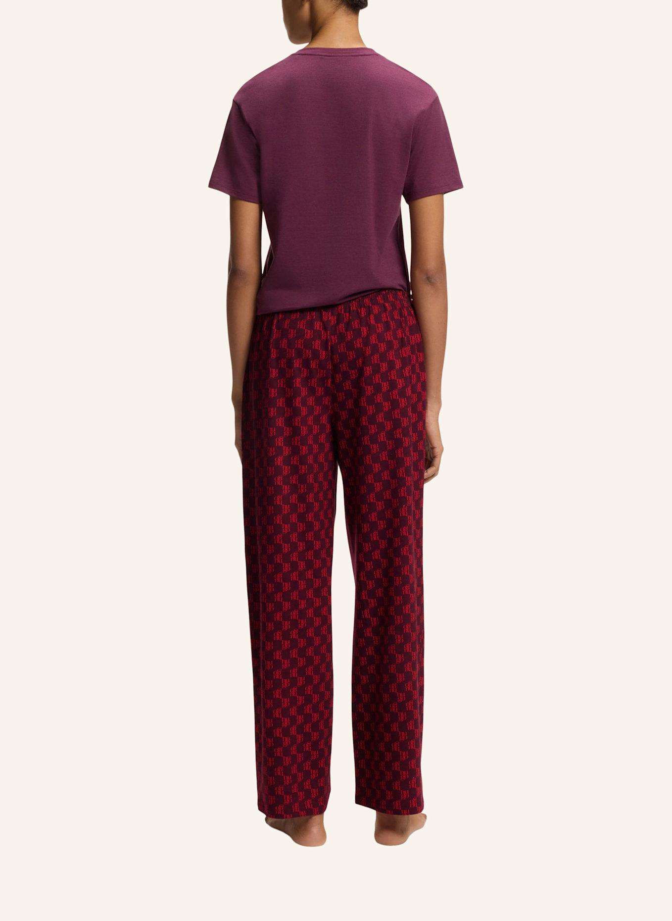 HUGO Pyjamas Unterteil CASUAL PANTS: ROT
