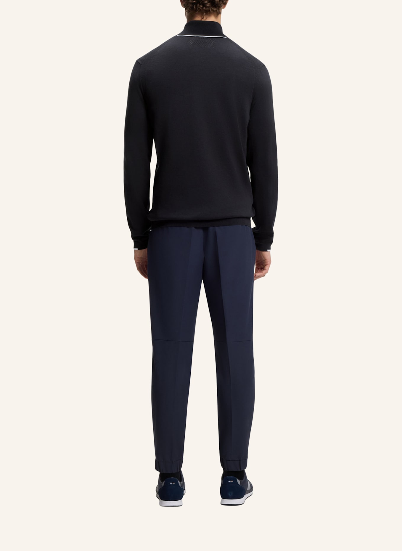 BOSS Strickjacke KN_EVER-X FZ Regular Fit: DUNKELBLAU