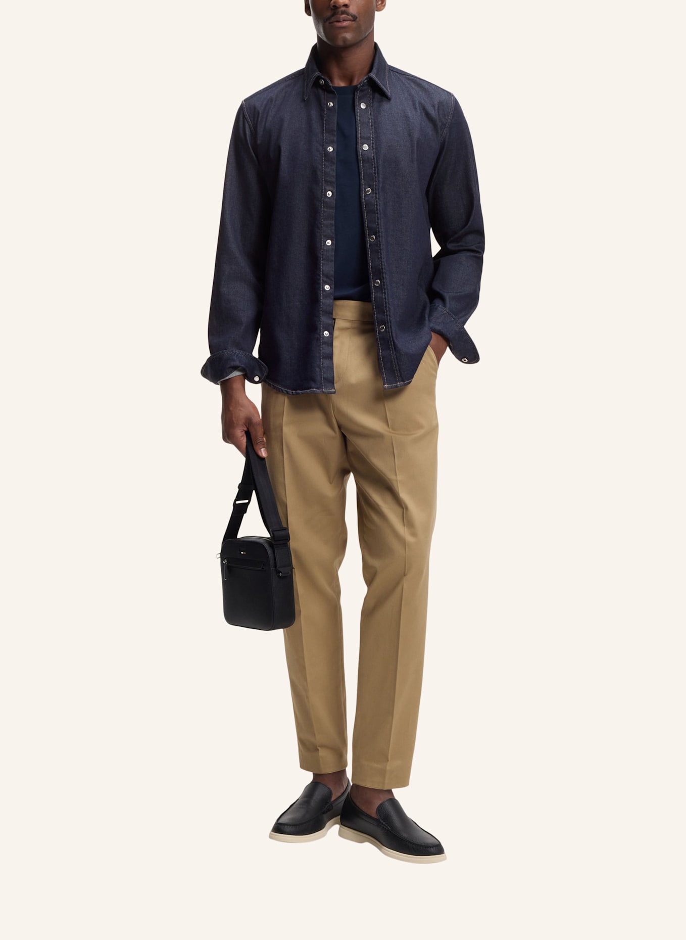 BOSS Casual Hemd H-LIAM: DUNKELBLAU