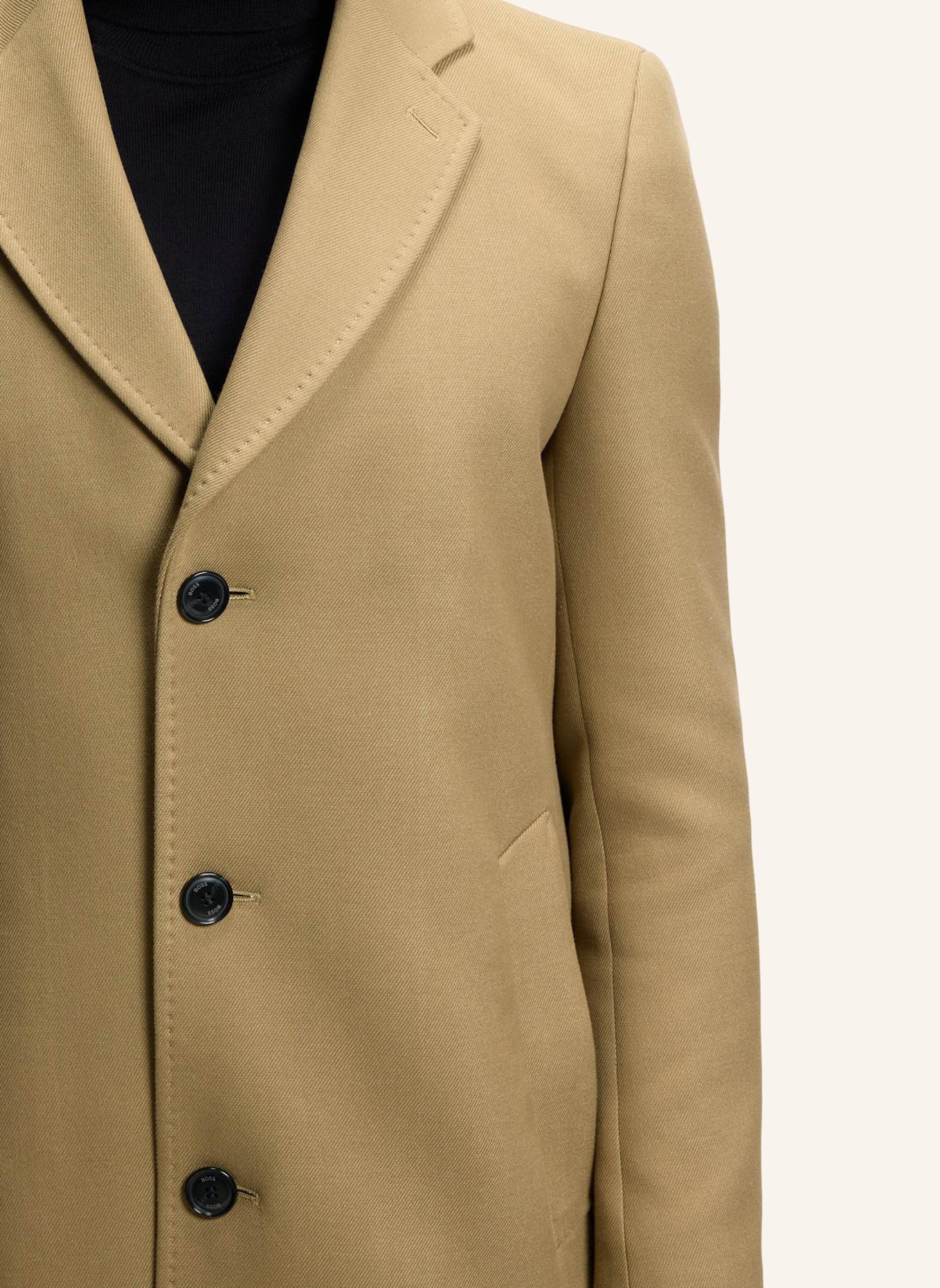 BOSS Klassischer Mantel H-HYDE-BIB-254 Slim Fit: KHAKI