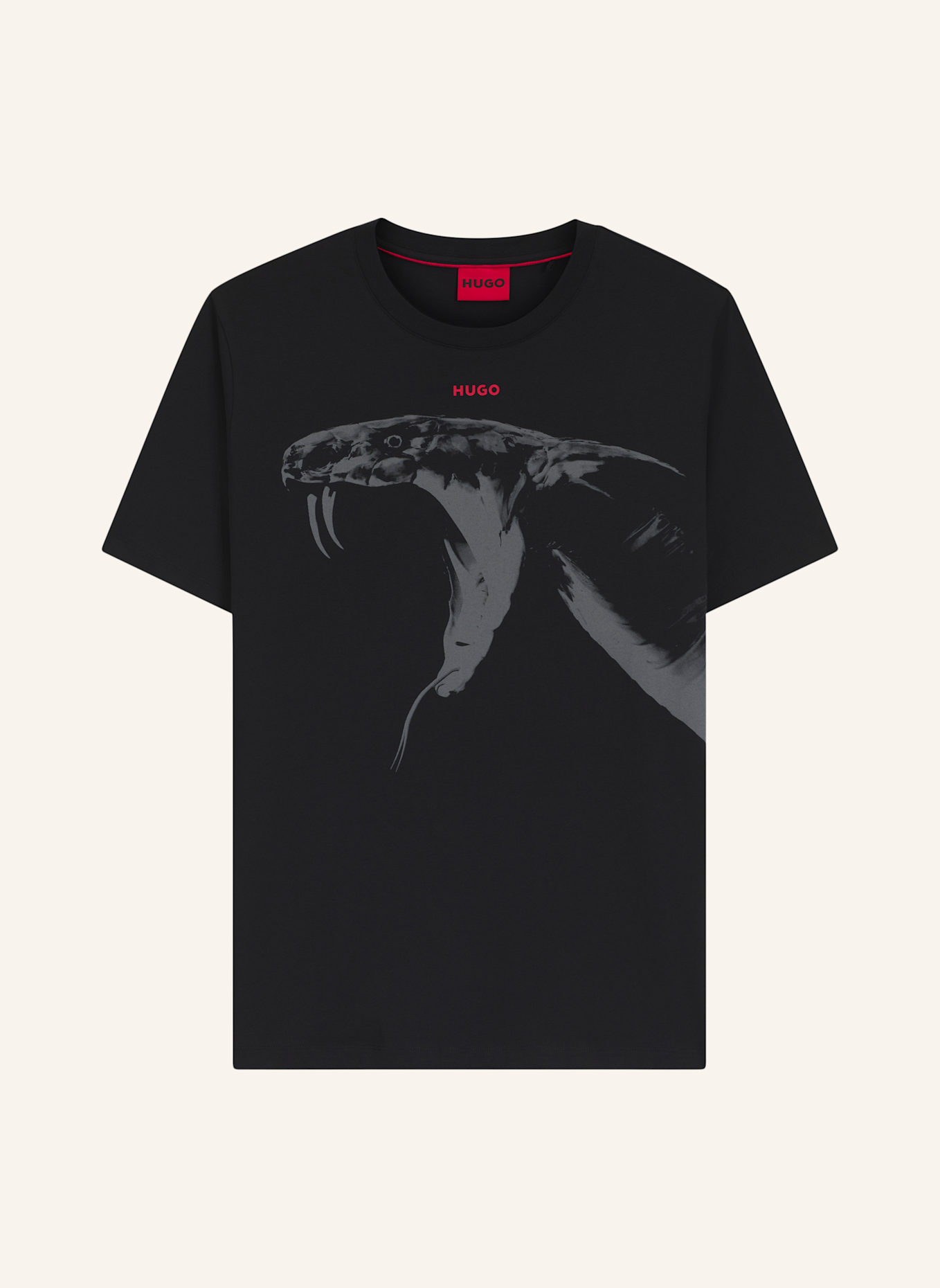 HUGO T-Shirt DIKOBRA_IN Regular Fit: SCHWARZ