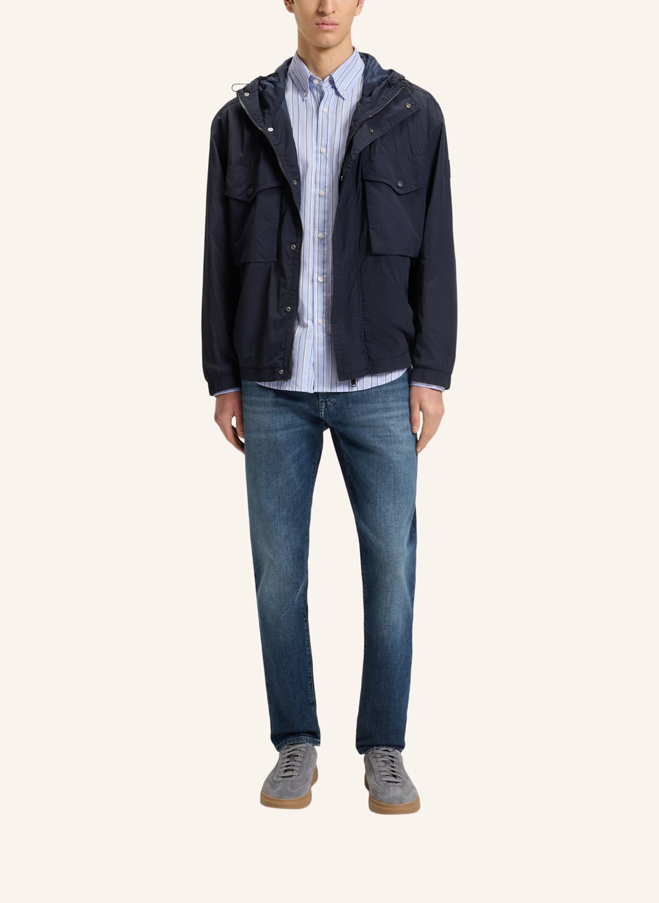 BOSS Casual Hemd RICOPLUS_M Regular Fit: BLAU