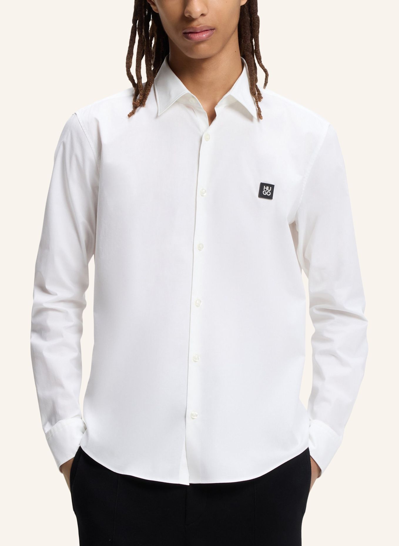 HUGO Hemd ERMO Slim Fit: WEISS