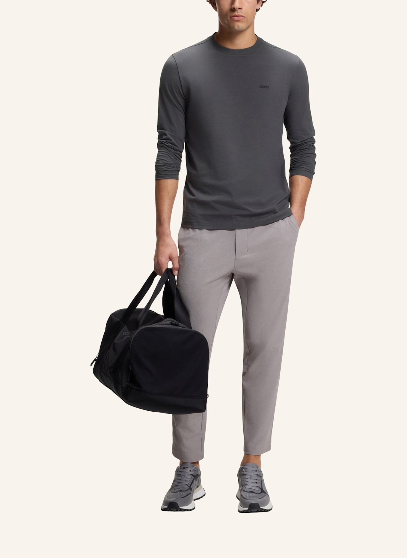 BOSS Longsleeve: GRAU