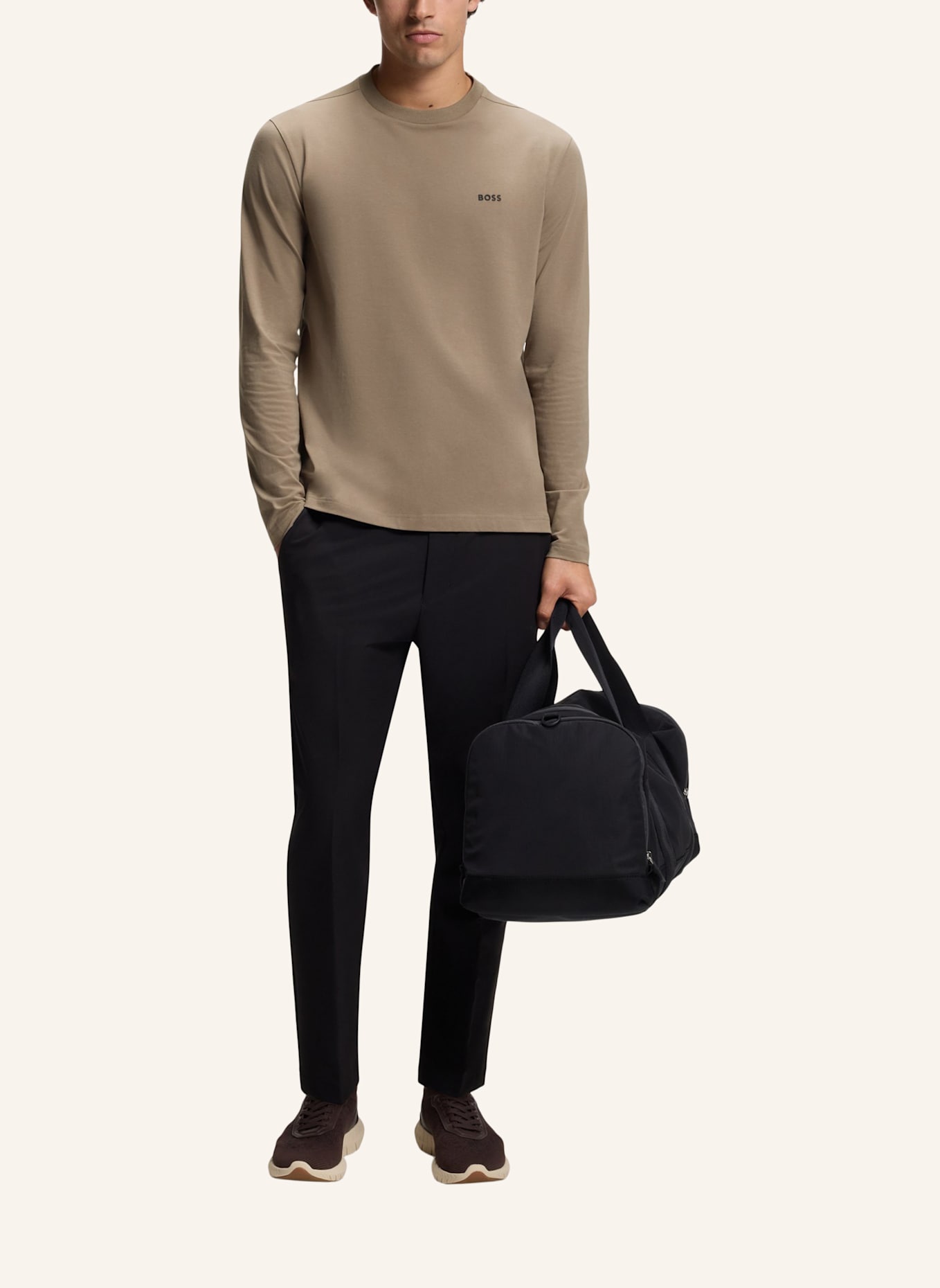 BOSS Longsleeve: HELLGRÜN