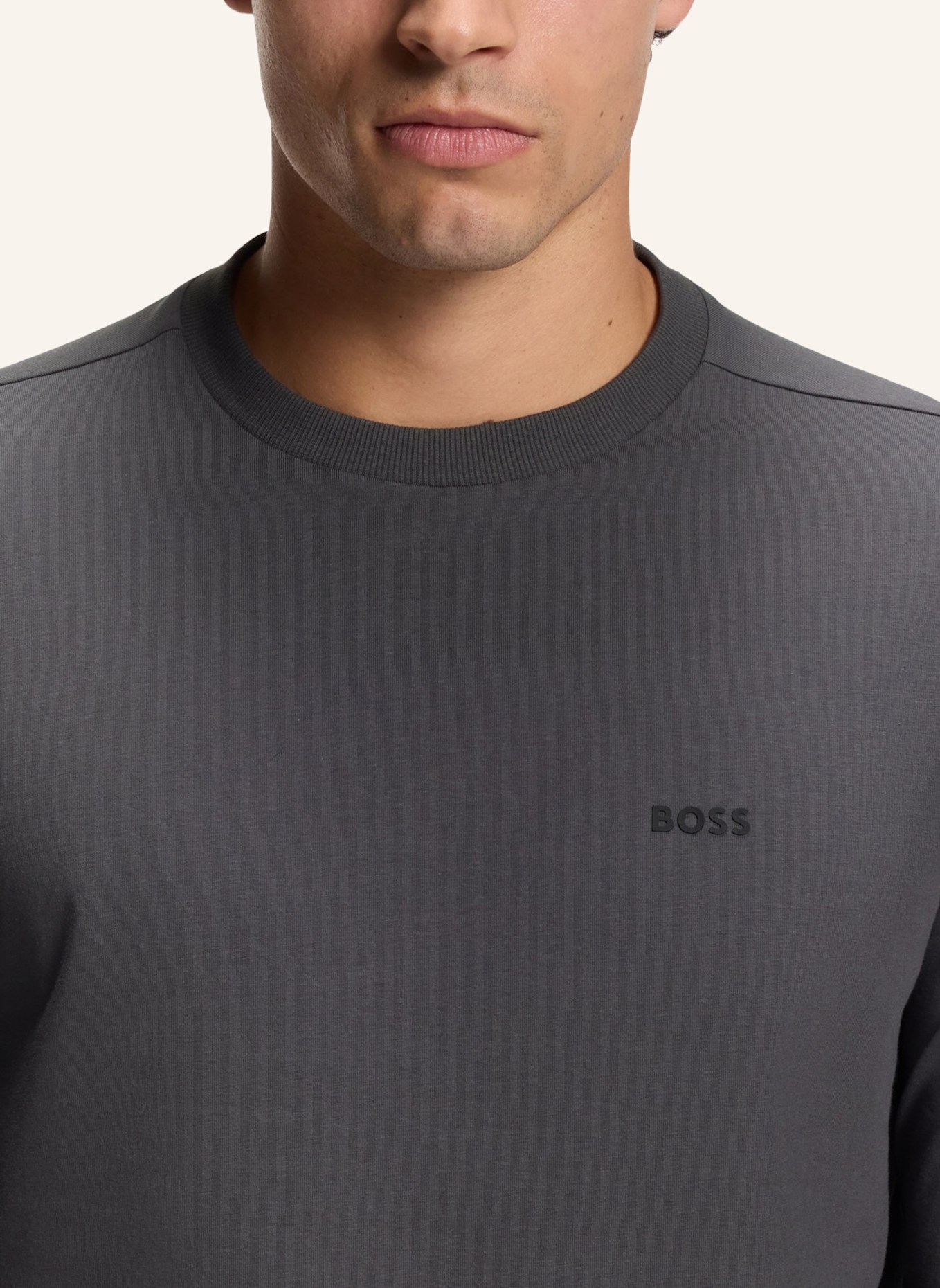 BOSS Longsleeve: GRAU