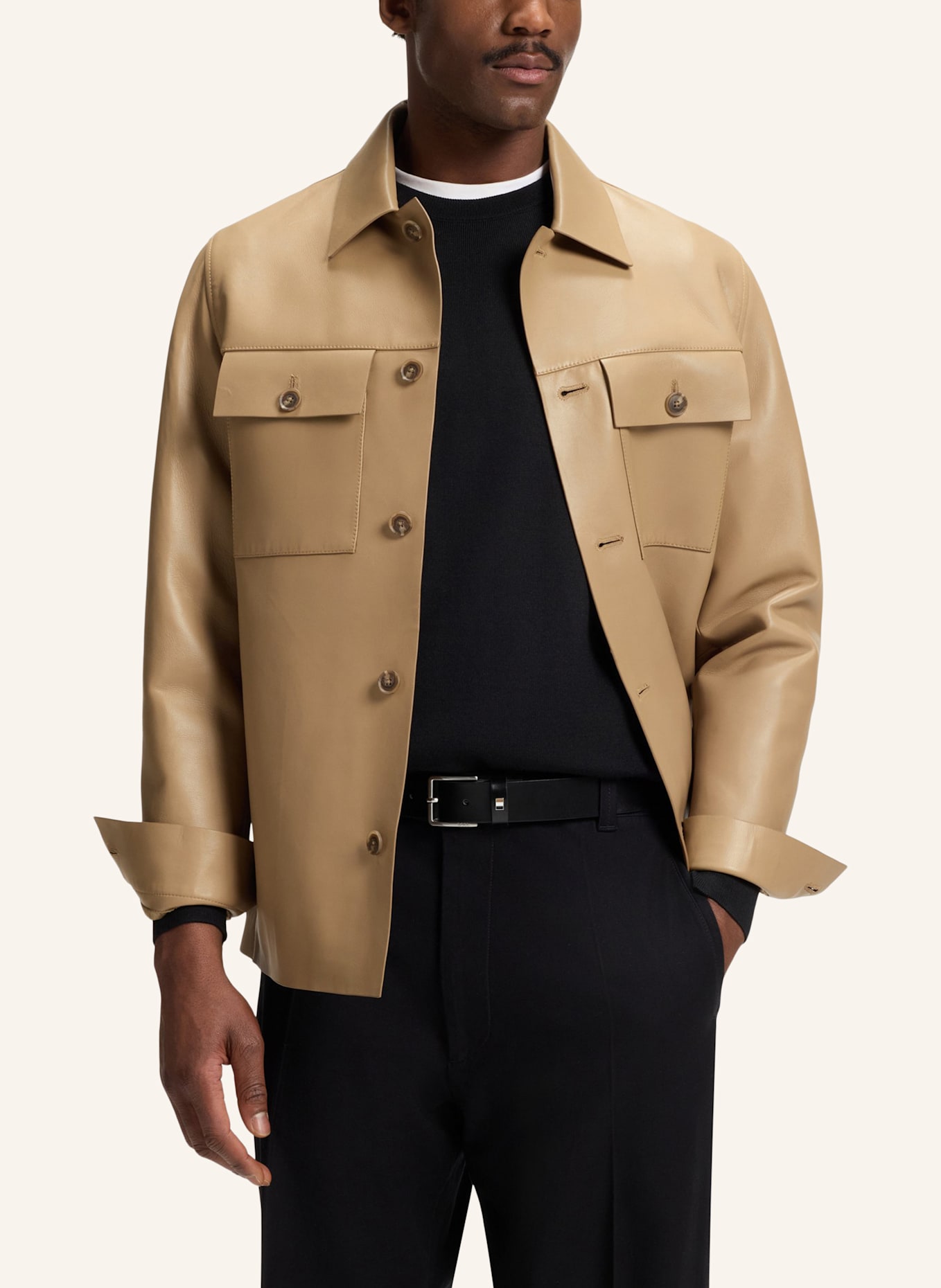 BOSS Business Gürtel THER-FLAG-E_SZ35: SCHWARZ