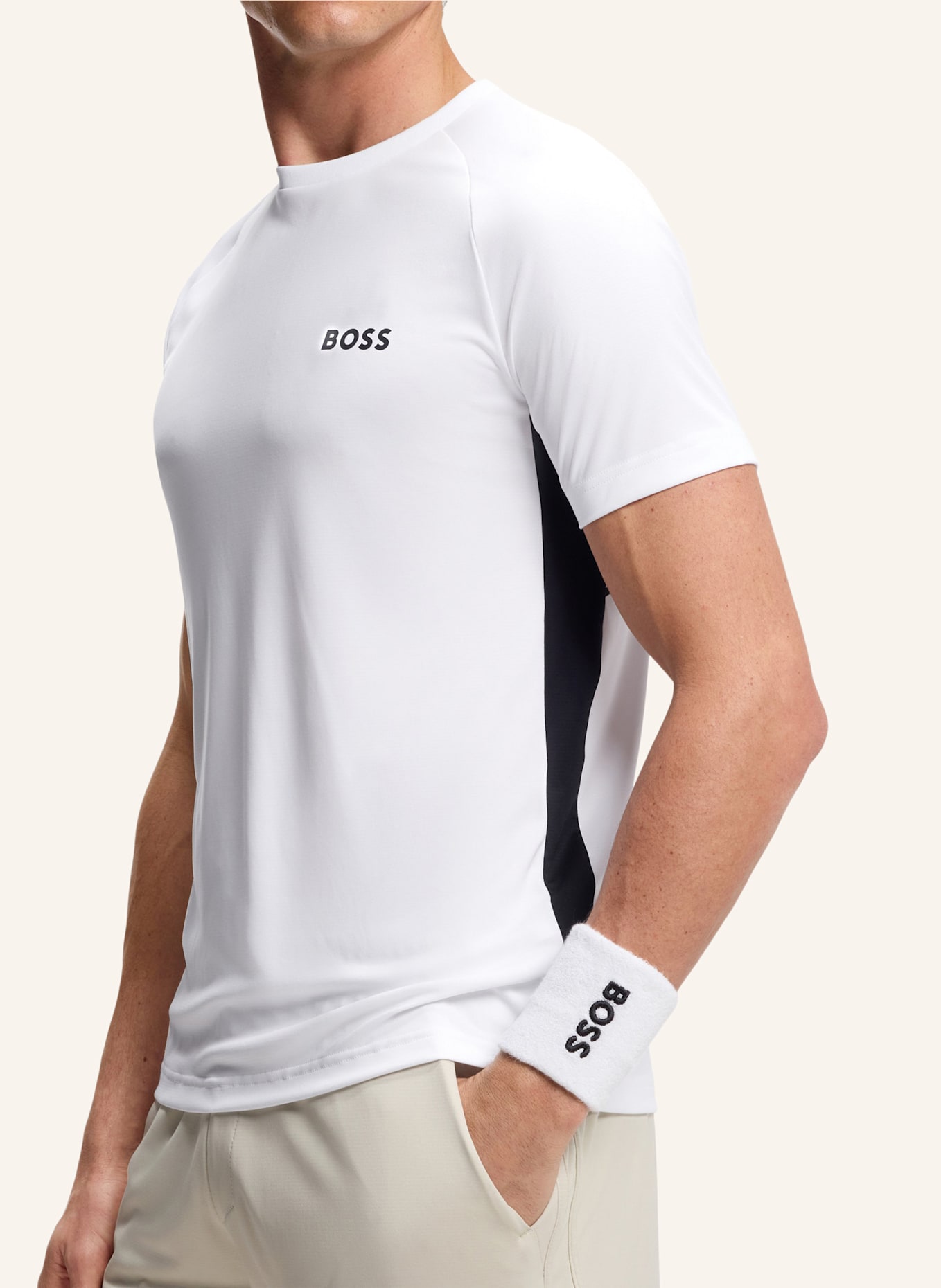 BOSS T-Shirt TS_TOC SPIN CB Slim Fit: WEISS