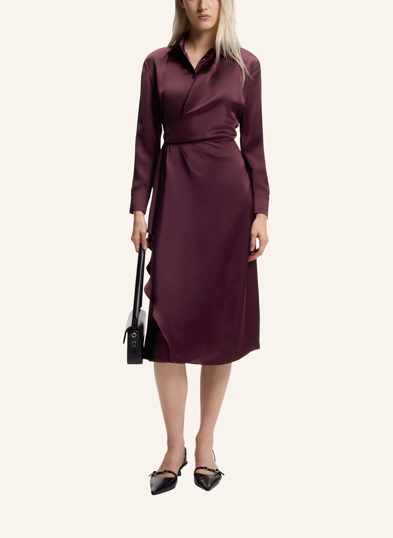 HUGO Business Kleid KRELI-1 Regular Fit: DUNKELLILA