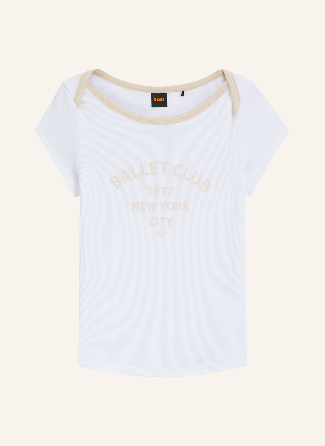 BOSS T-Shirt C_ETENDU Slim Fit: WEISS