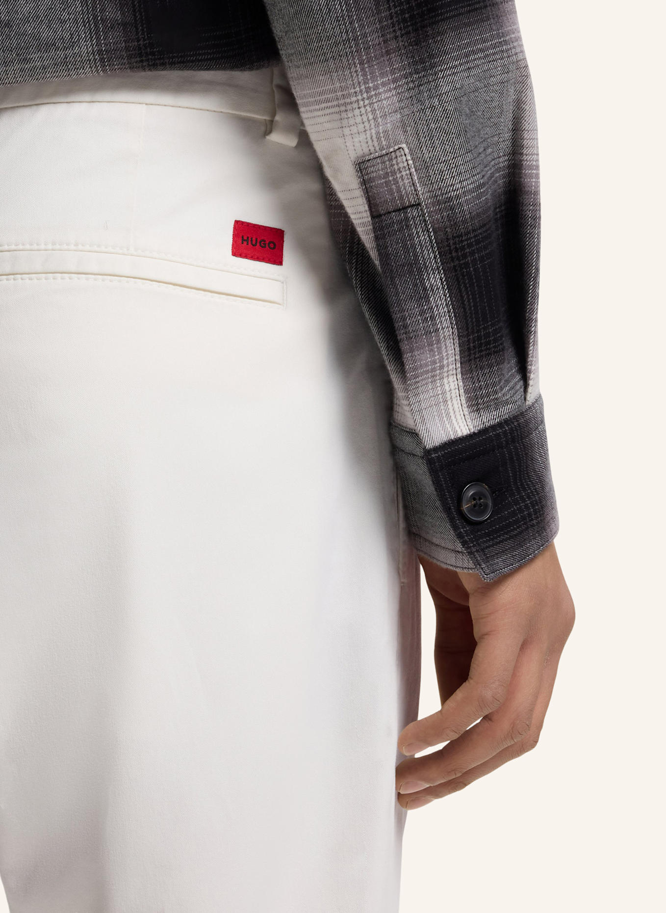 HUGO Casual Hose DAVID251D Slim Fit: WEISS