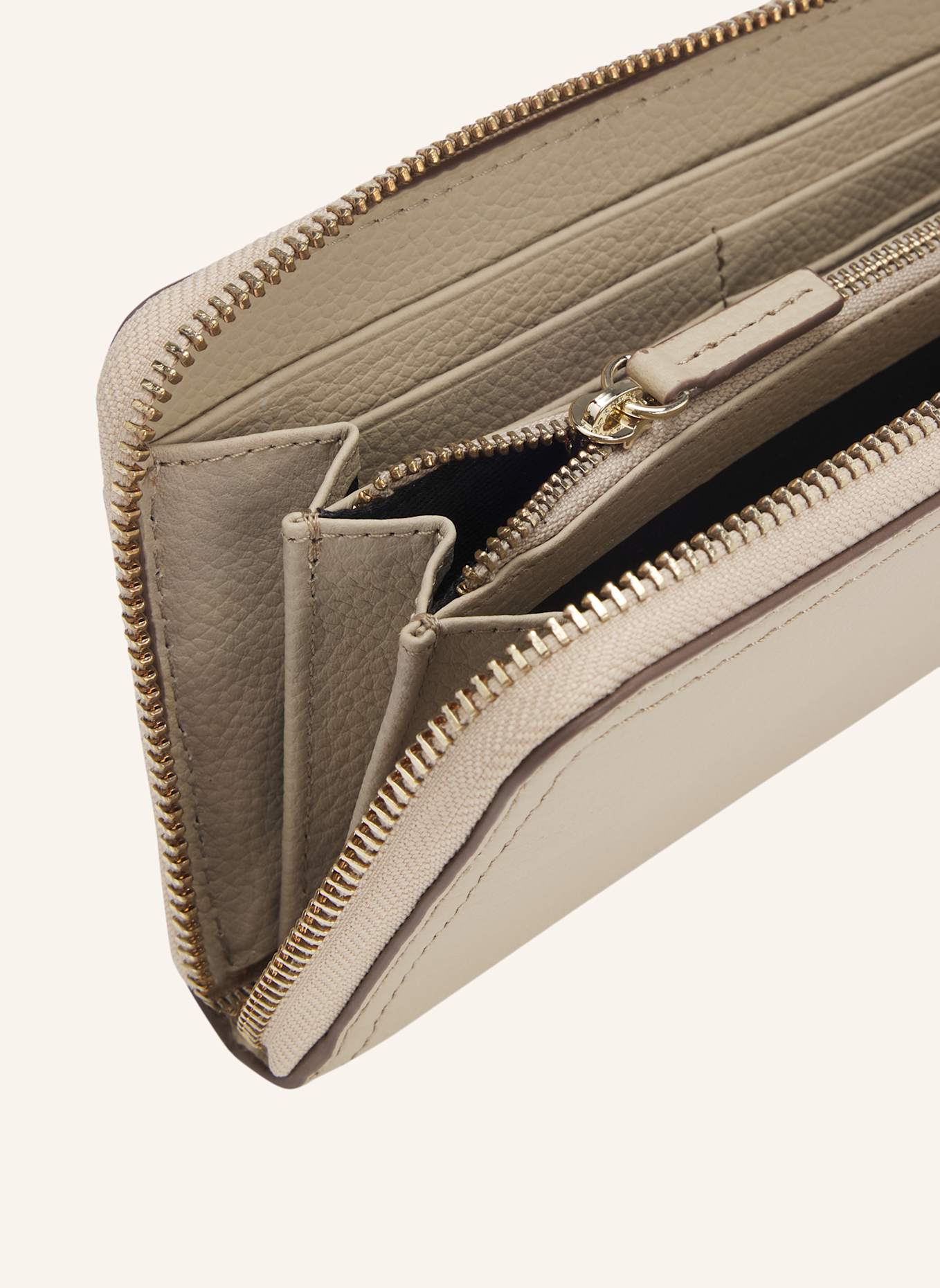 BOSS Brieftasche LENAH ZIPAROUND: BEIGE