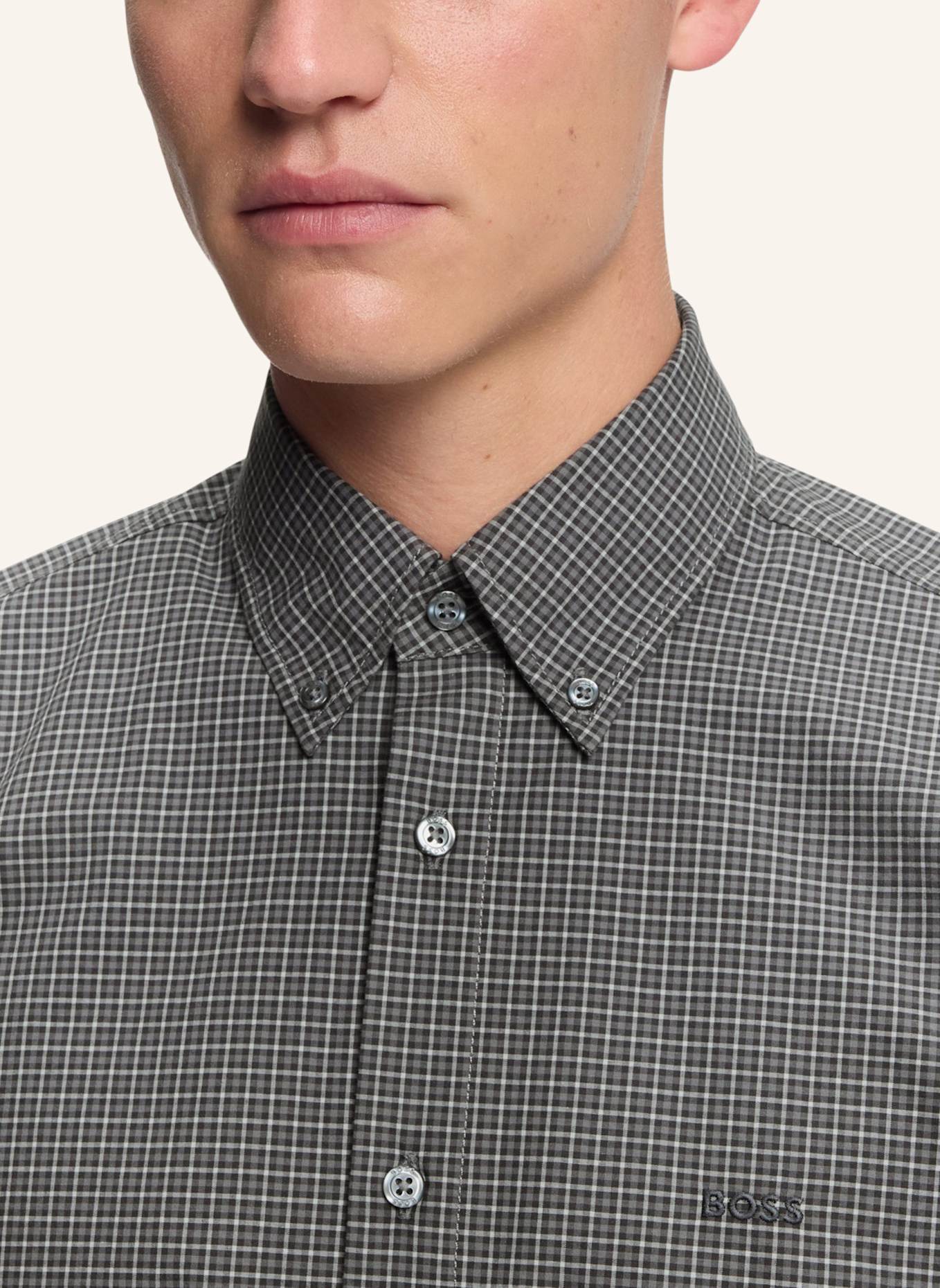 BOSS Casual Hemd RICOPLUS_M Regular Fit: SCHWARZ