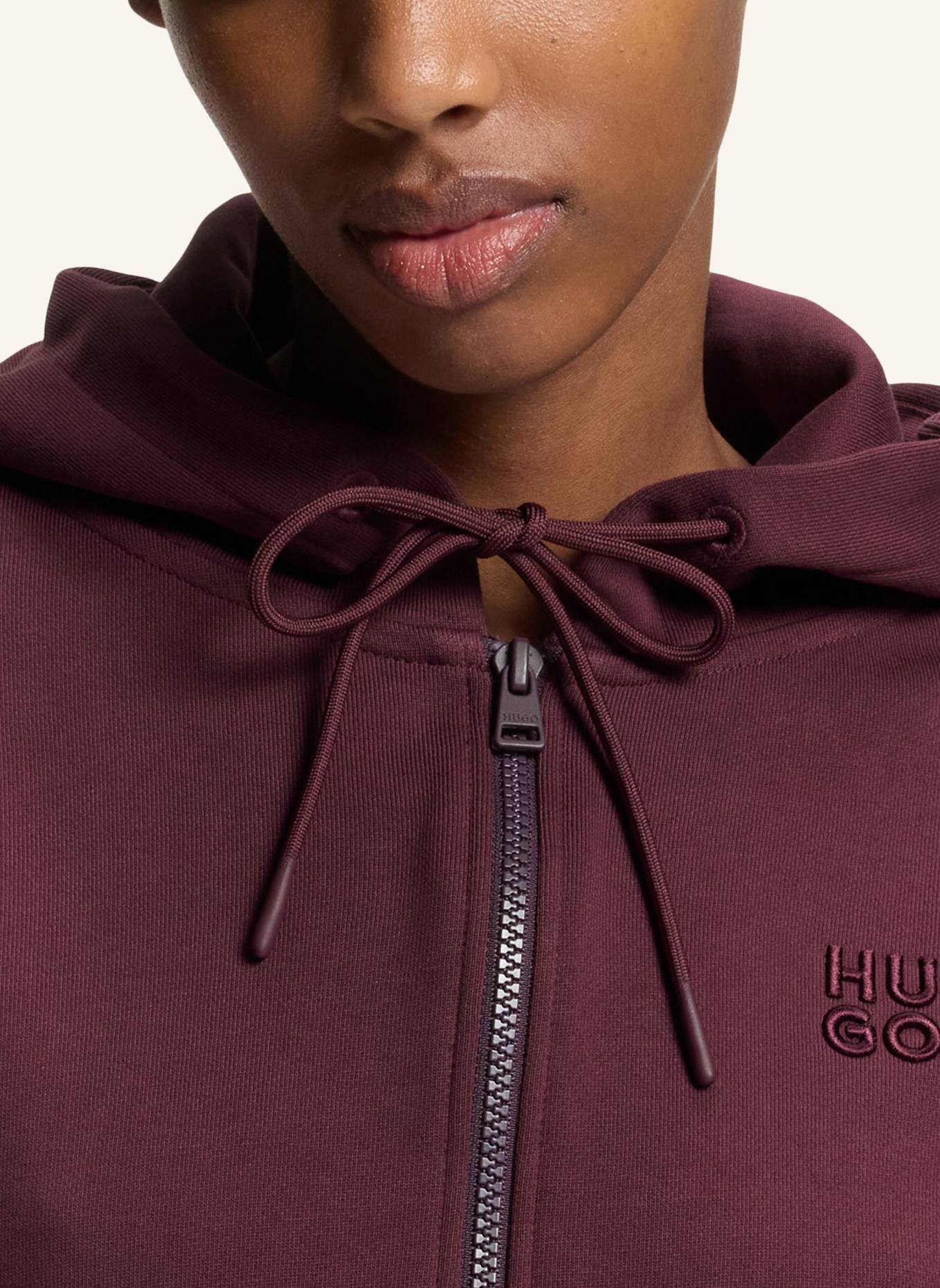 HUGO Sweatshirt DALFINE Regular Fit: DUNKELLILA