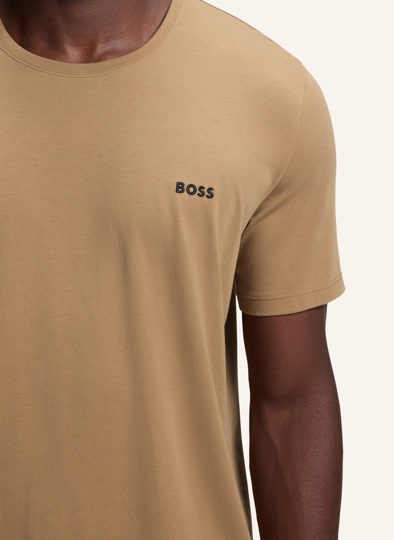 BOSS Loungewear Oberteil MIX&MATCH T-SHIRT R Regular Fit: BEIGE