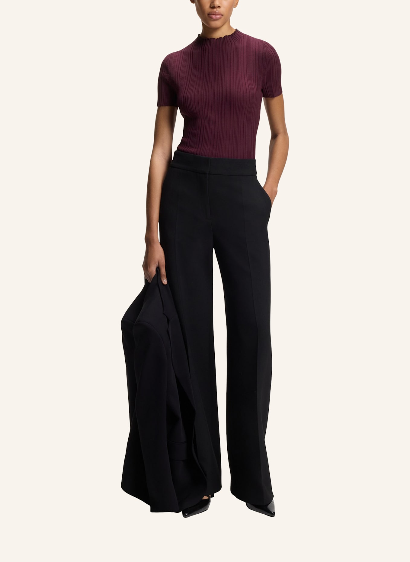 HUGO T-Shirt SARPHAPILK: DUNKELLILA