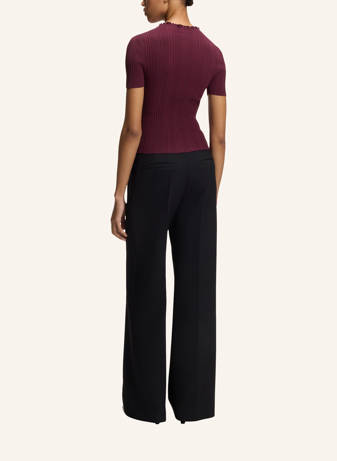 HUGO T-Shirt SARPHAPILK: DUNKELLILA