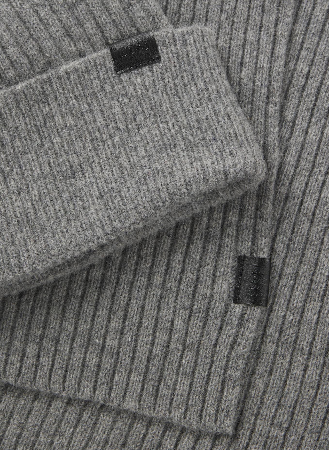 BOSS Strickschal UBOLDI_SET: SILBER