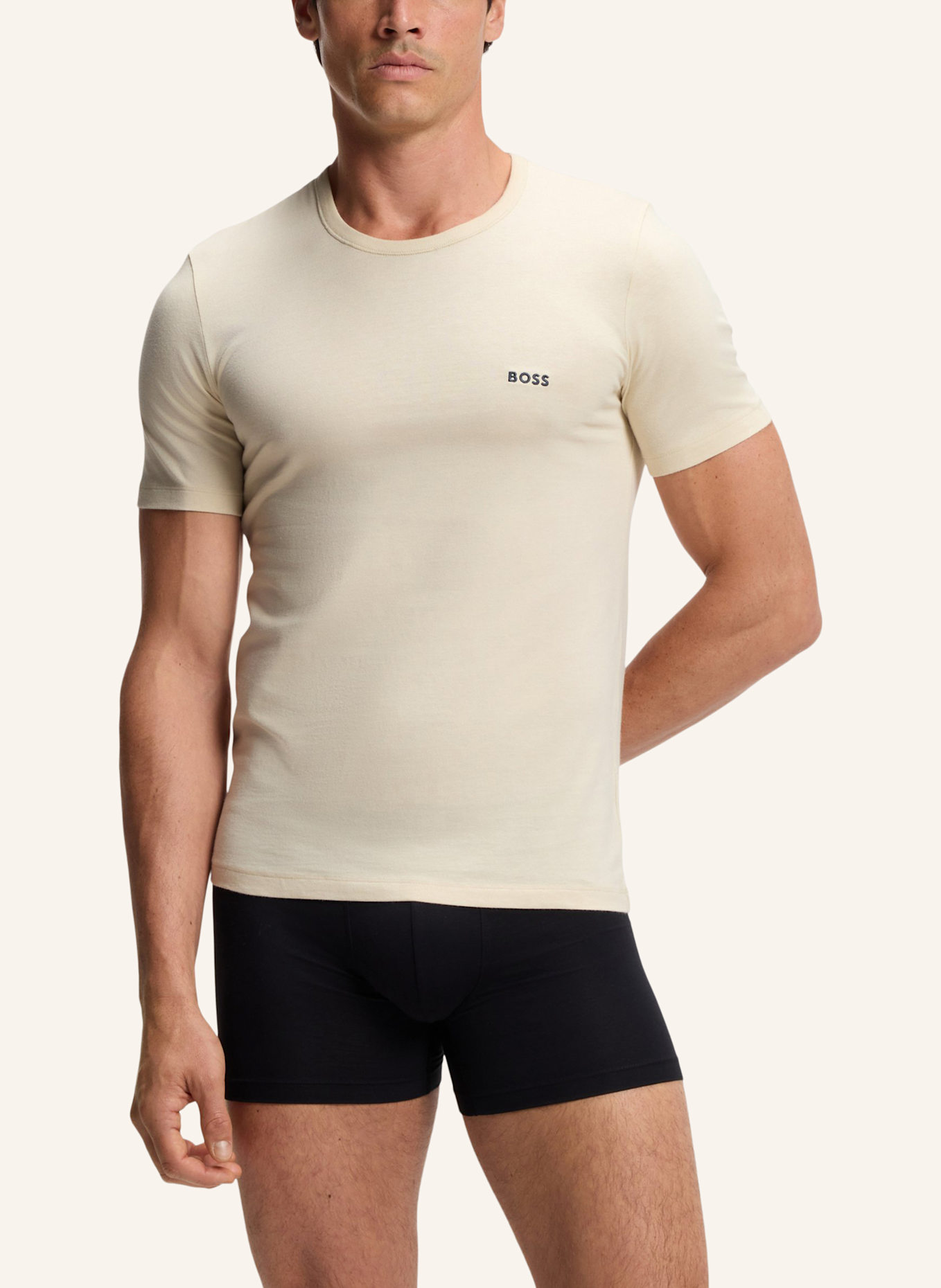 BOSS Unterwäsche Top TSHIRTRN 3P CLASSIC Regular Fit: WEISS
