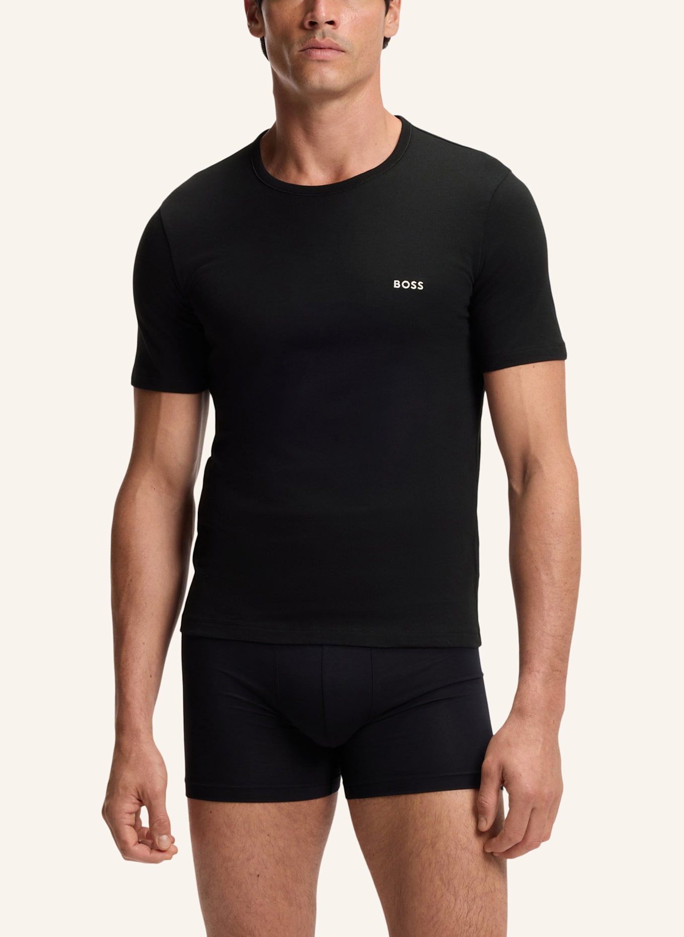 BOSS Unterwäsche Top TSHIRTRN 3P CLASSIC Regular Fit: WEISS