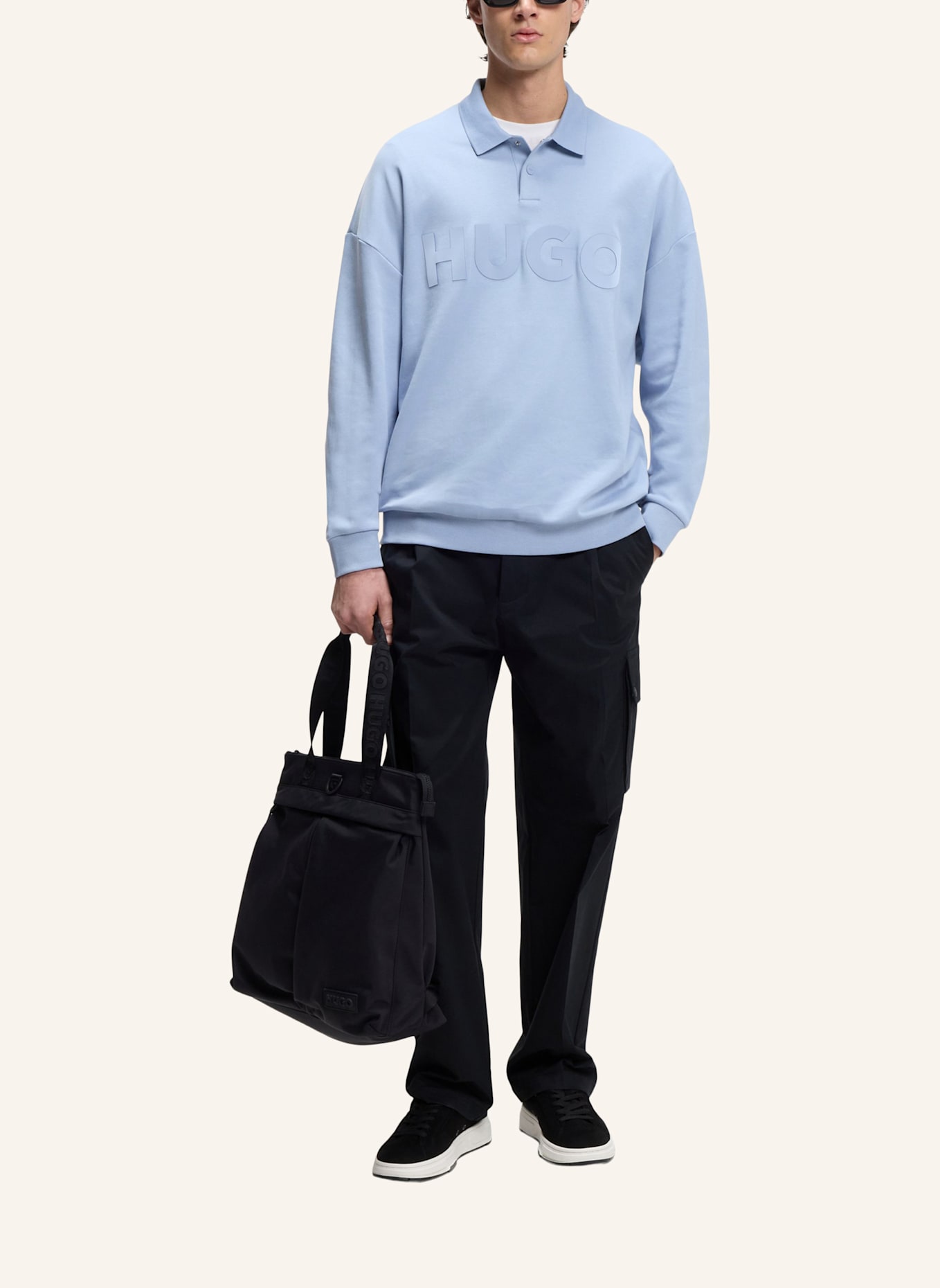 HUGO Sneaker YARROW_TENN_MFNU: SCHWARZ