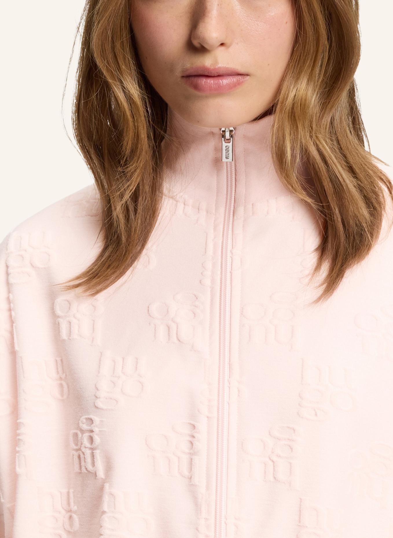 HUGO Loungewear Jacke TERRYMONOGRAM_JACKET: HELLROSA
