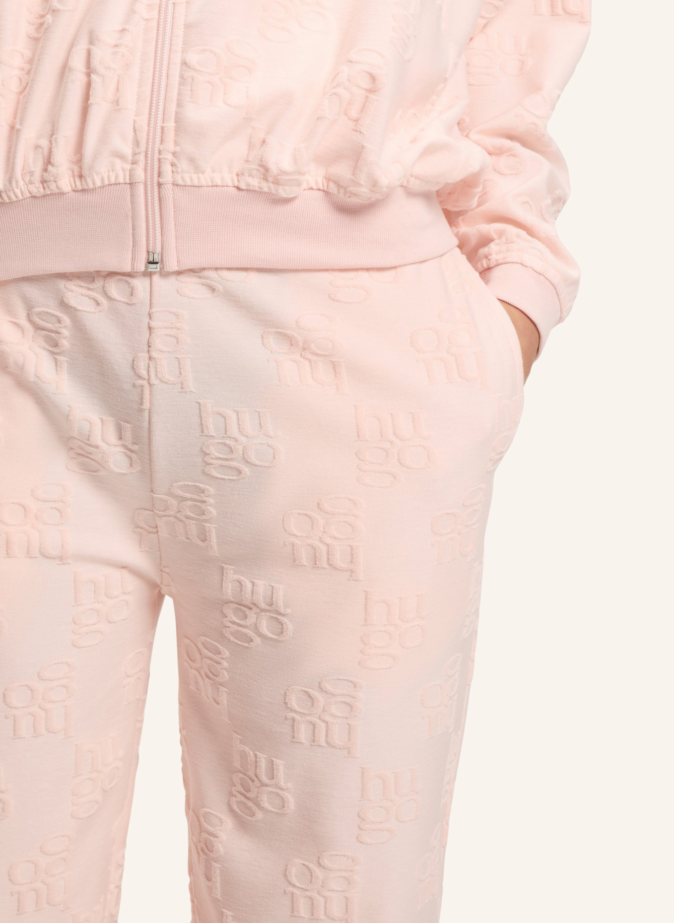 HUGO Loungewear Unterteil TERRYMONOGRAM_PANTS: HELLROSA