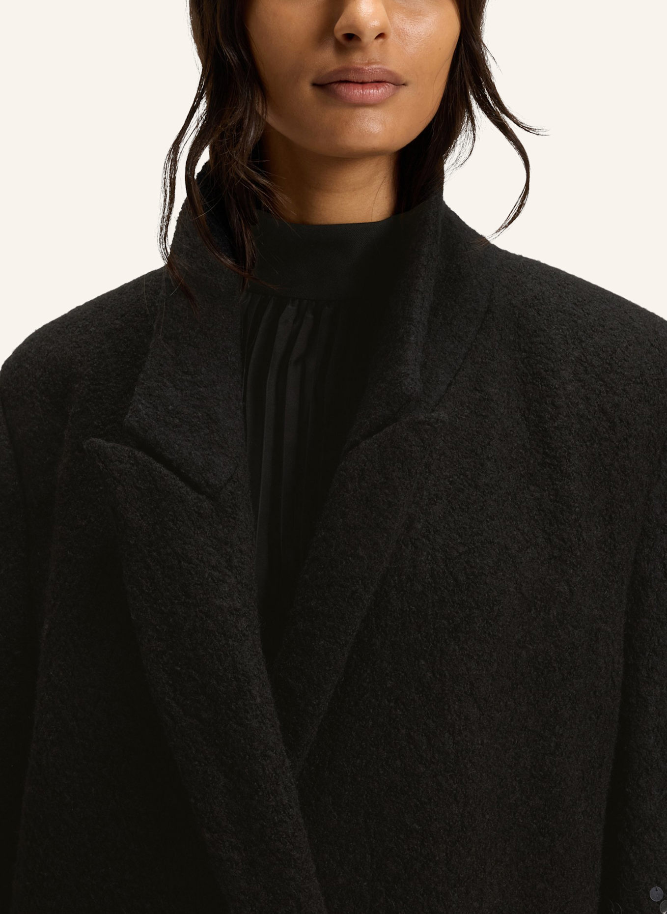 BOSS Klassischer Mantel CASCANA1 Regular Fit: WEISS