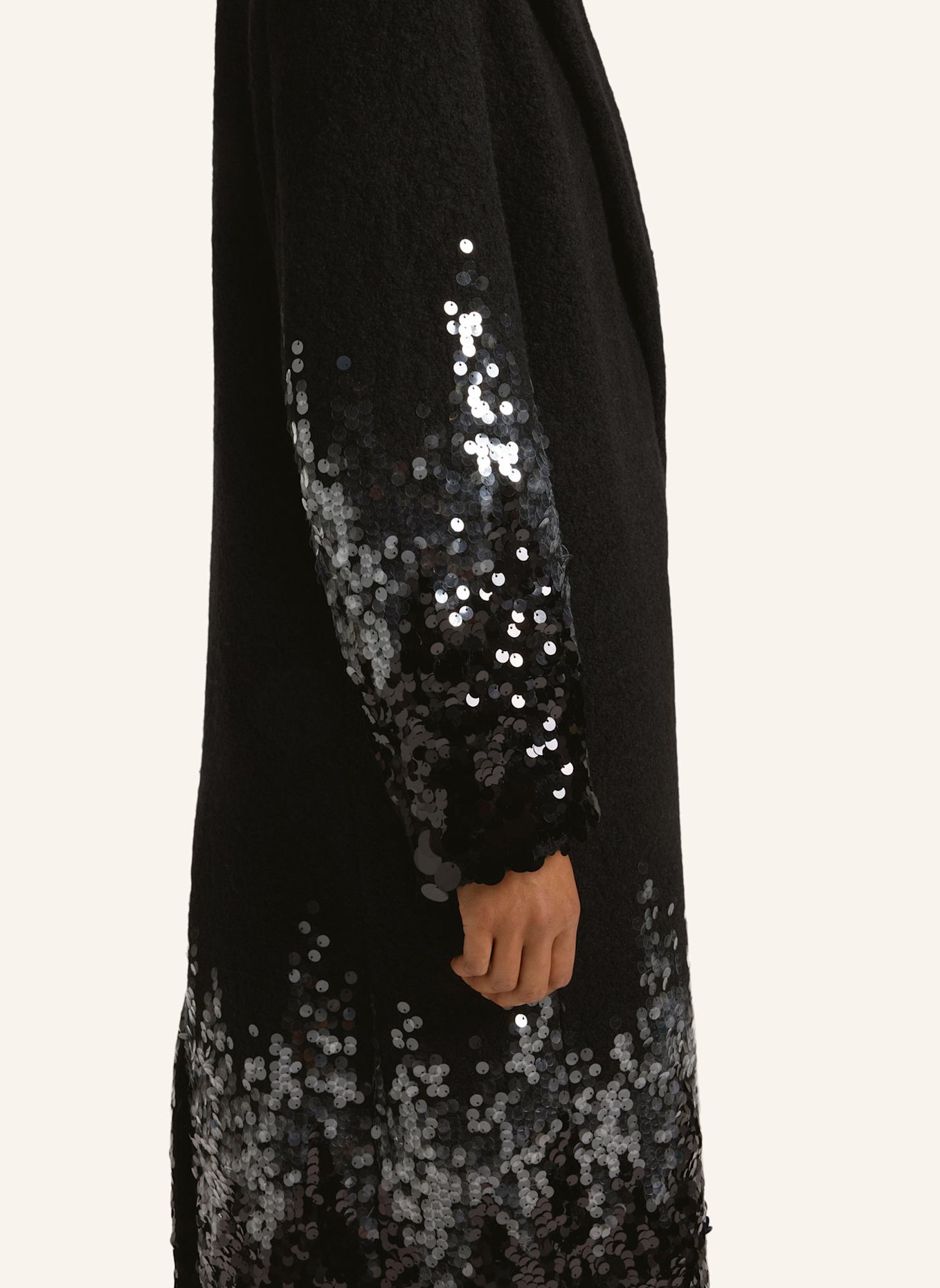 BOSS Klassischer Mantel CASCANA1 Regular Fit: WEISS