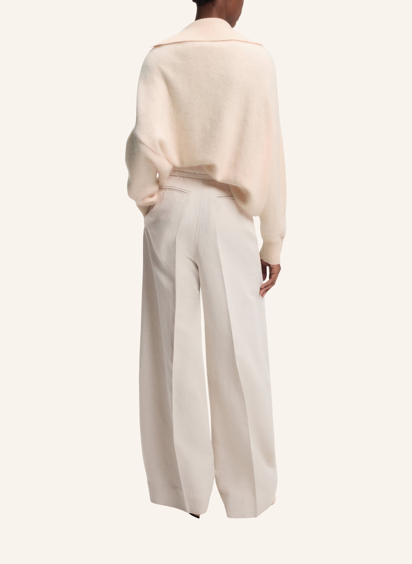 BOSS Pullover FOVILA Relaxed Fit: BEIGE