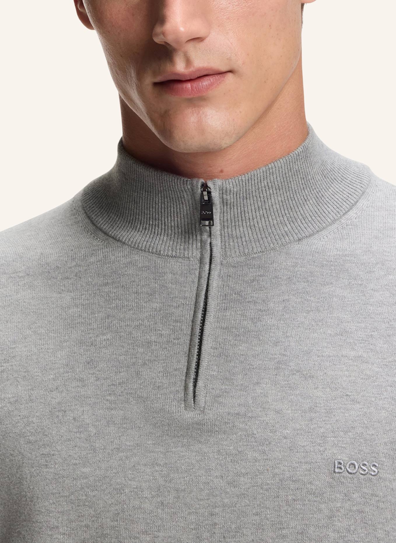 BOSS Pullover PADRO-L Regular Fit: SILBER