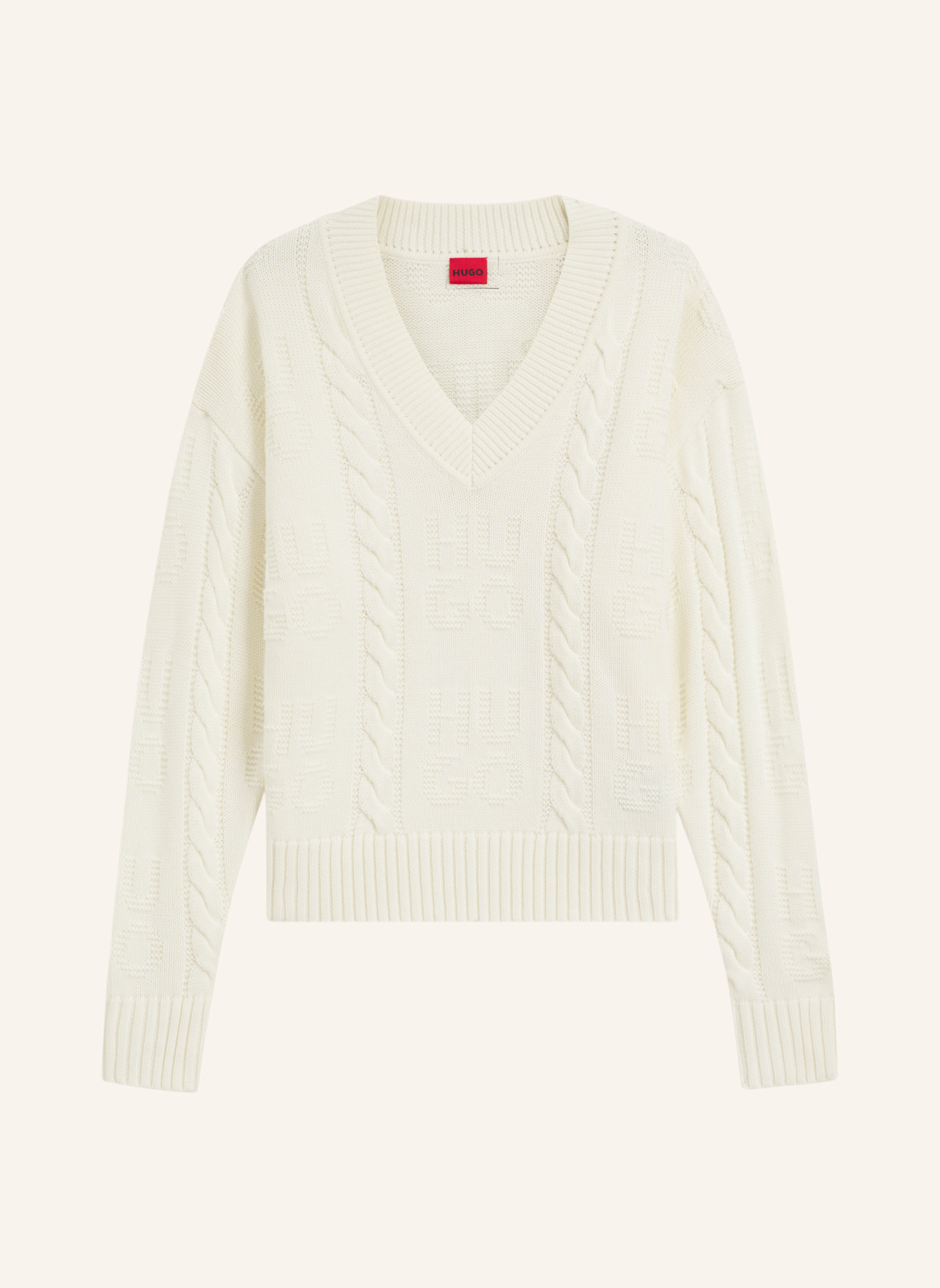 HUGO Pullover SYPRES Oversize Fit: WEISS