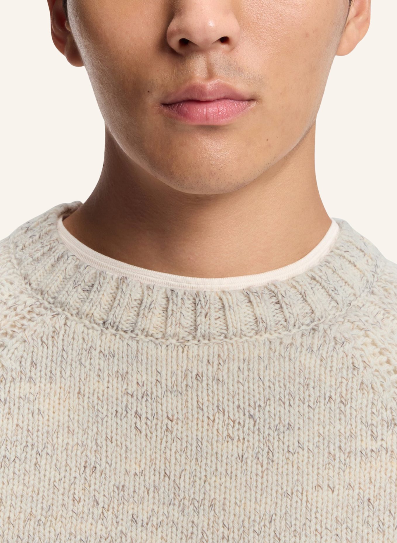 BOSS Pullover L-UMONTE Regular Fit: WEISS