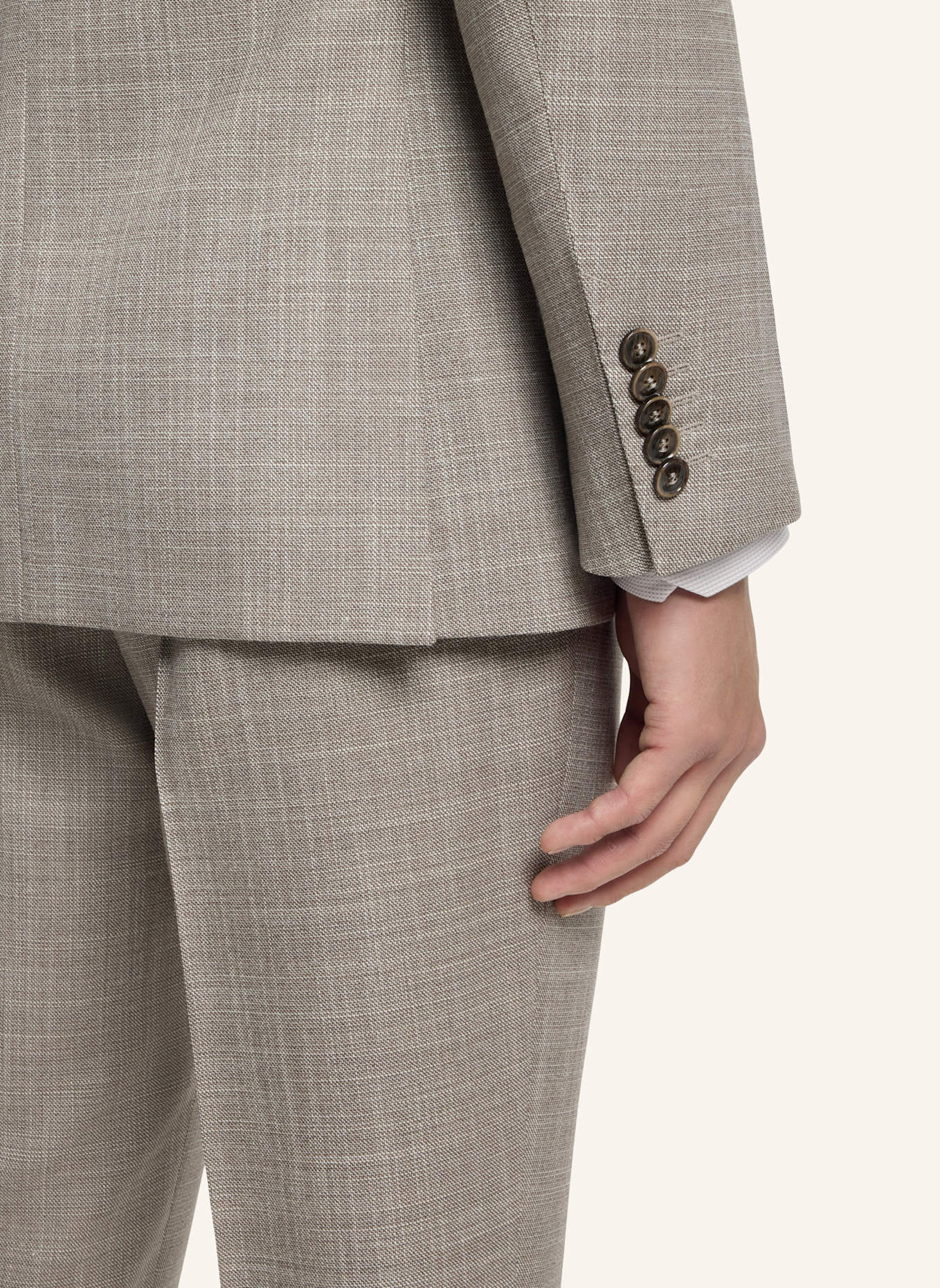 BOSS Business Anzug L-HARVERS-2PCS-241 Slim Fit: KHAKI