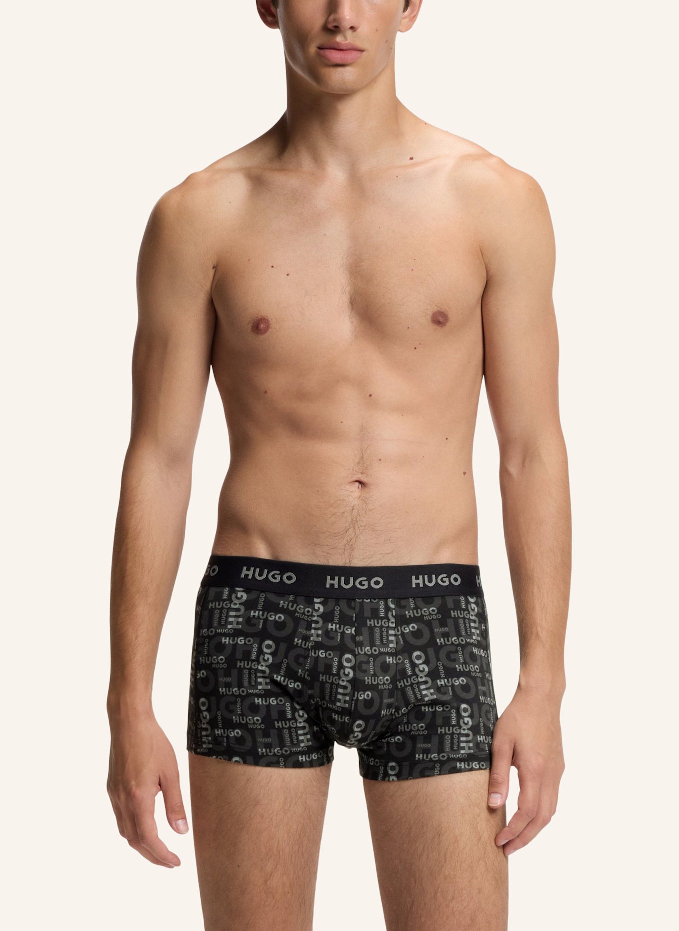 HUGO Boxershort TRUNK TRIPLET DESIGN: WEISS