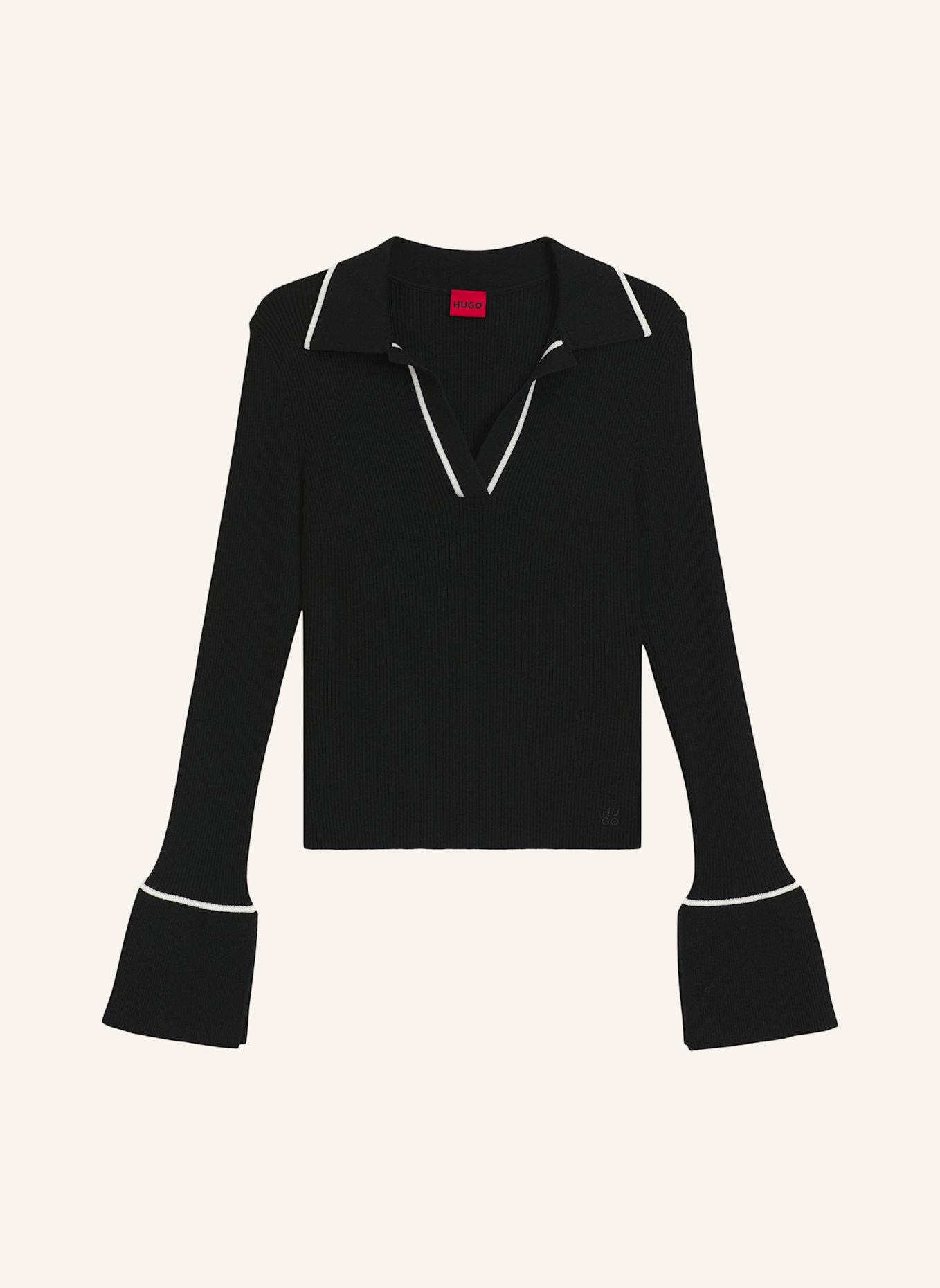 HUGO Pullover SAMUR Slim Fit: SCHWARZ