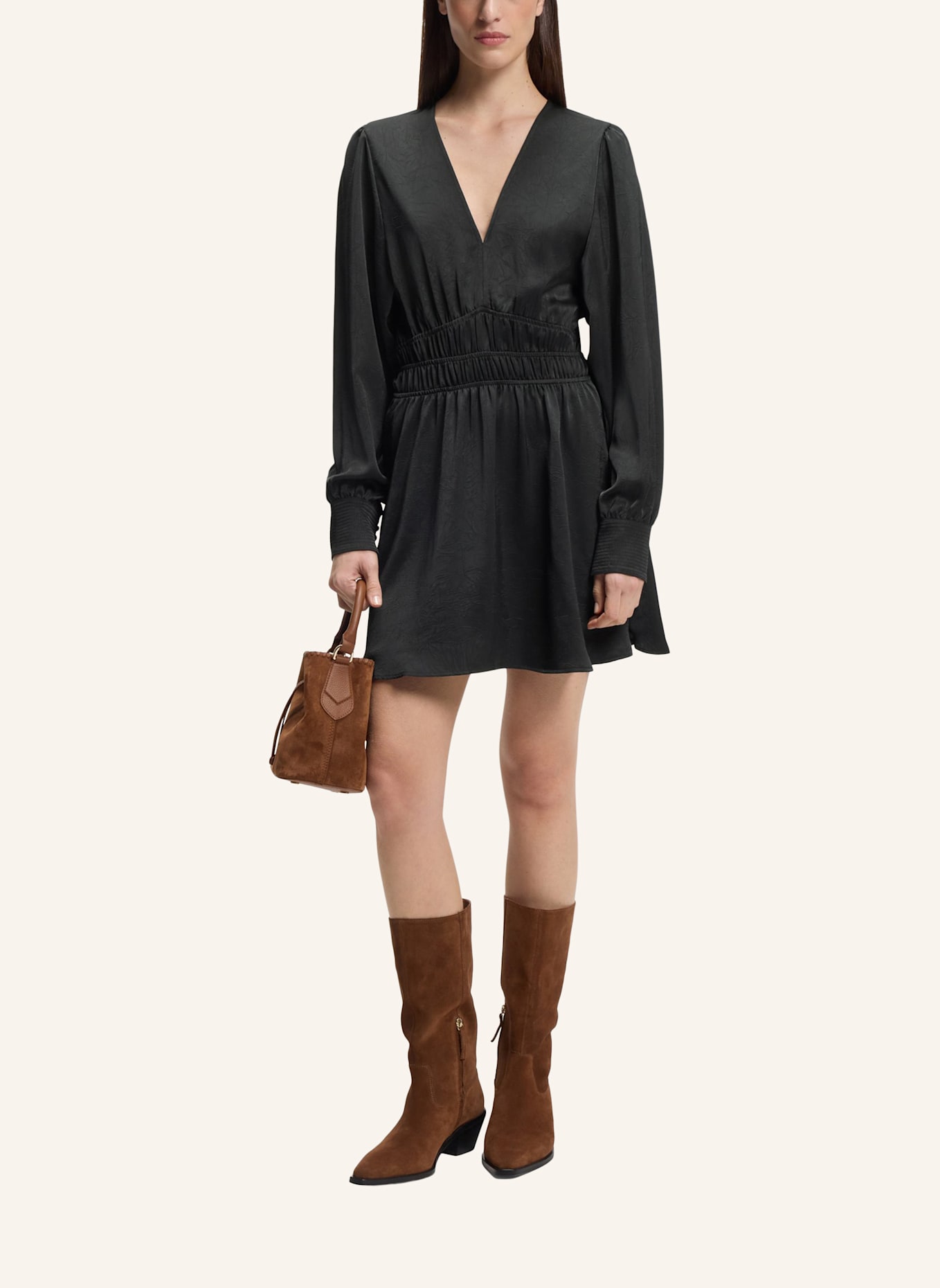 BOSS Business Kleid C_DEPLY Regular Fit: DUNKELGRAU