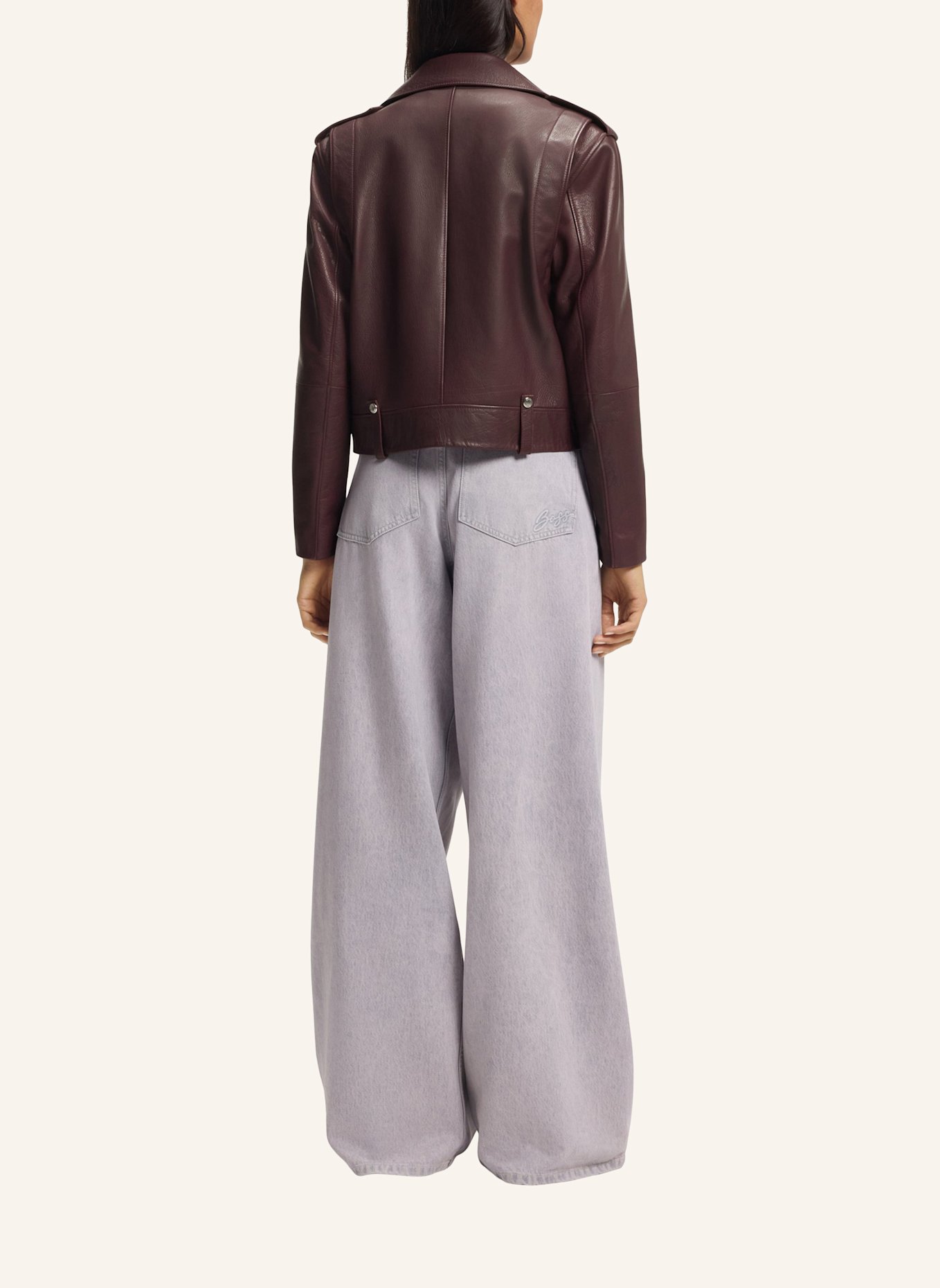 BOSS Lederjacke C_SANDY Regular Fit: DUNKELBRAUN