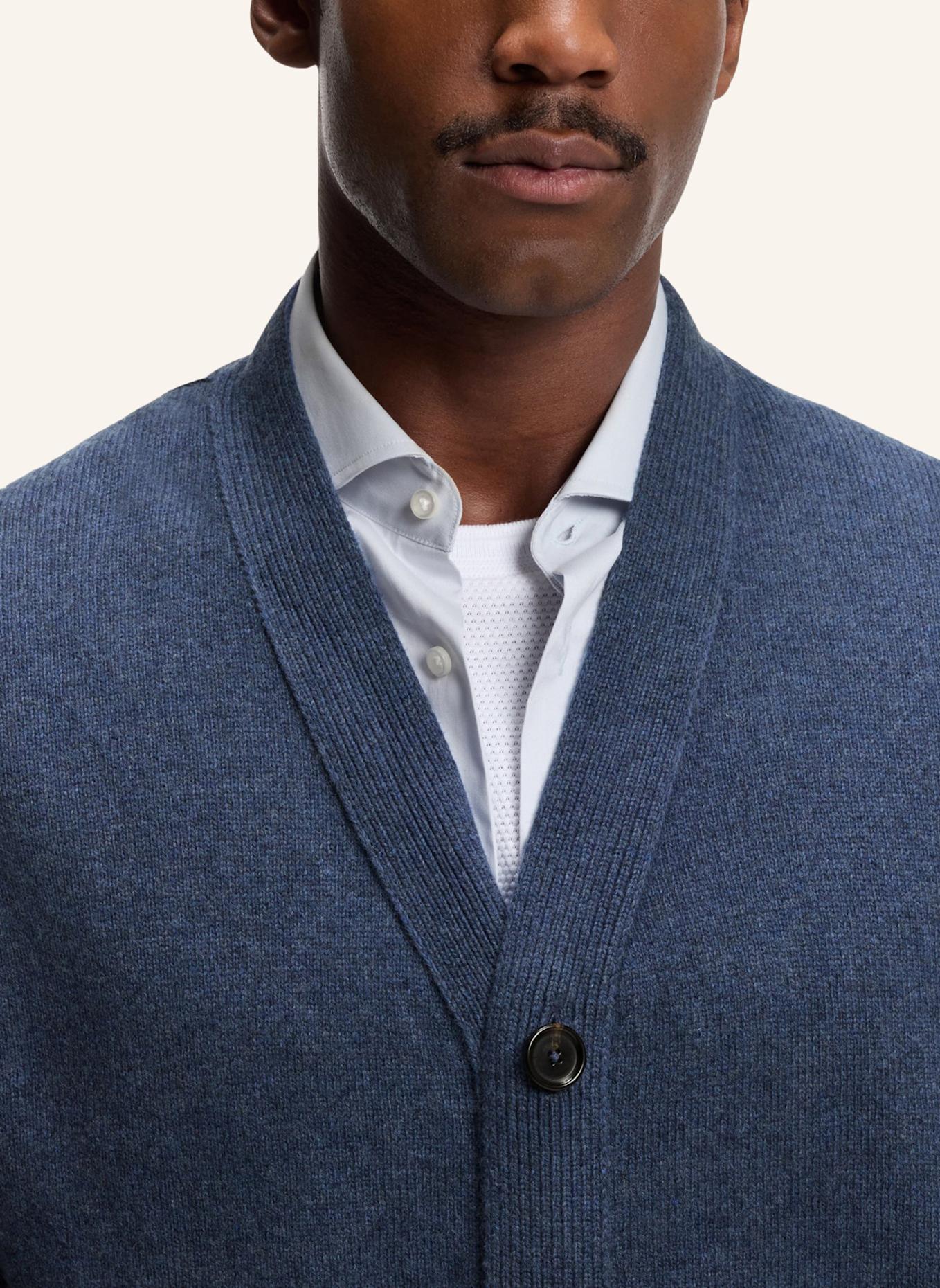 BOSS Strickjacke C-UCONE Relaxed Fit: BLAU