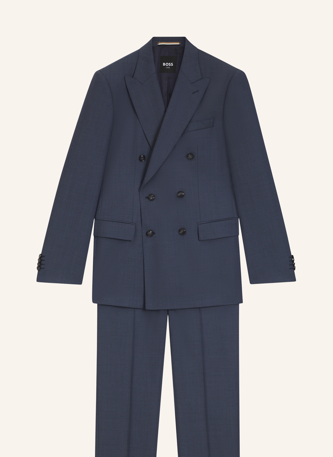 BOSS Business Anzug H-HUGE-2PCS-DB-254 Slim Fit: BLAU