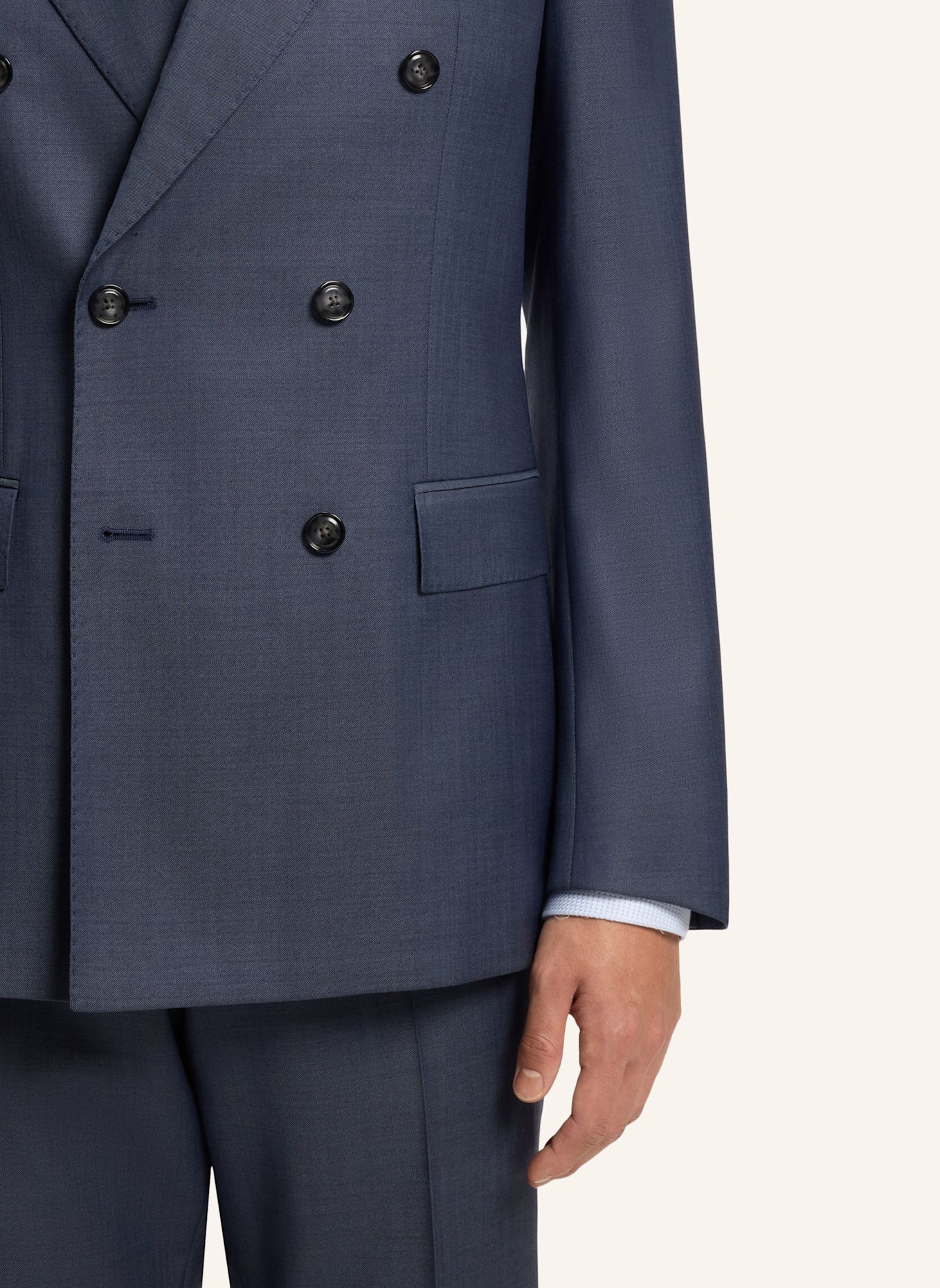 BOSS Business Anzug H-HUGE-2PCS-DB-254 Slim Fit: BLAU