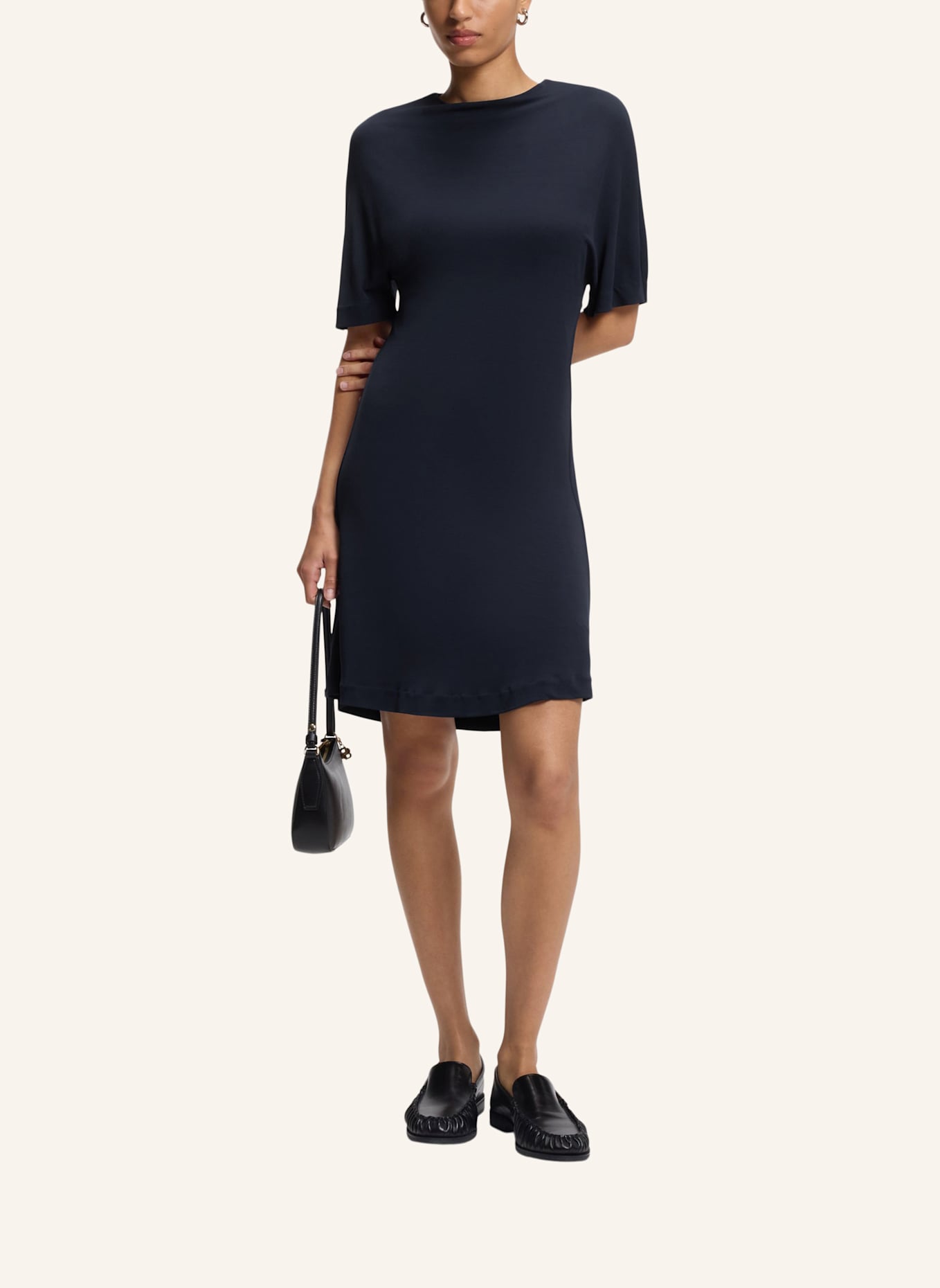 BOSS Jersey-Kleid EMEIRA Slim Fit: DUNKELBLAU