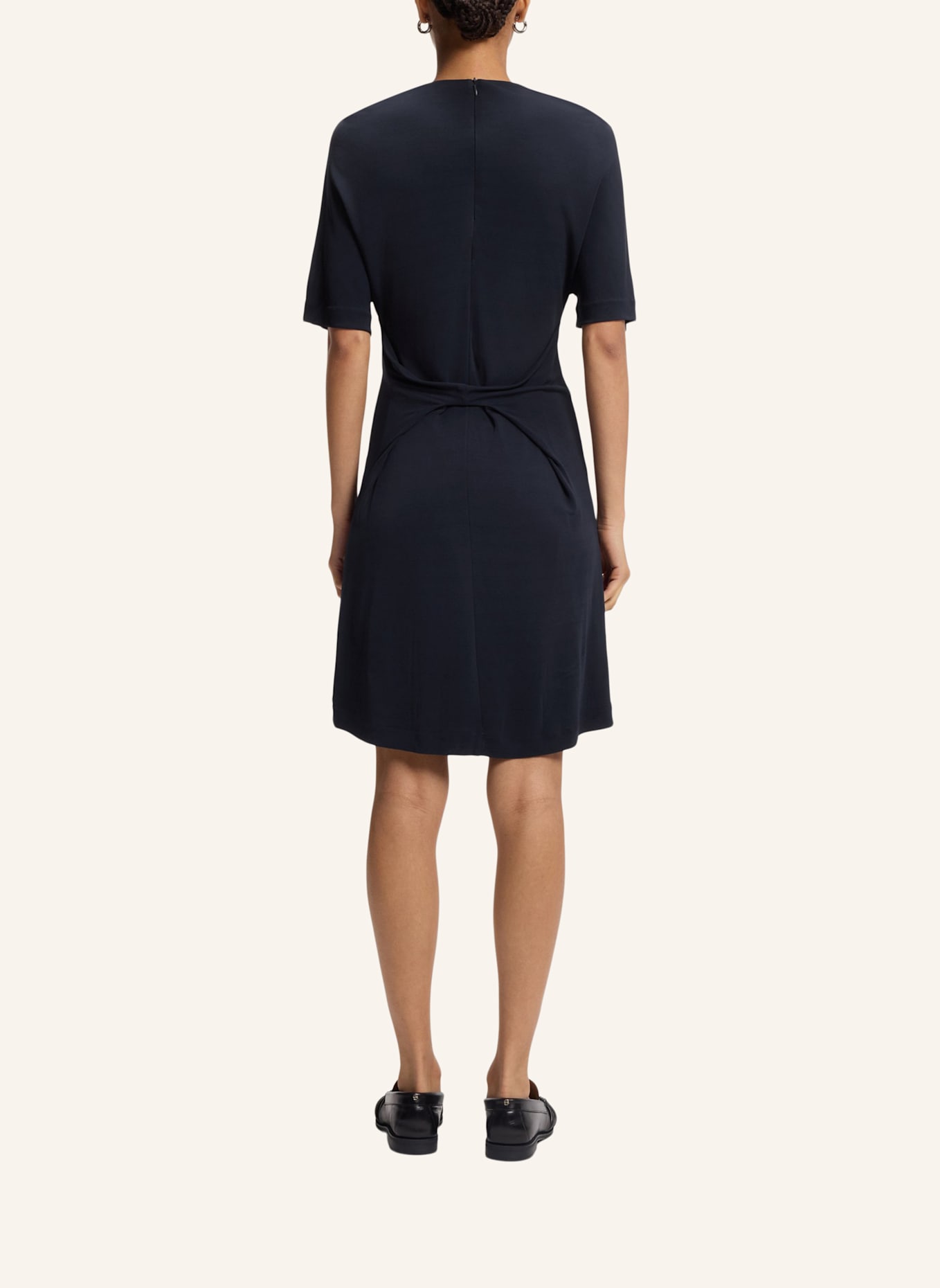 BOSS Jersey-Kleid EMEIRA Slim Fit: DUNKELBLAU