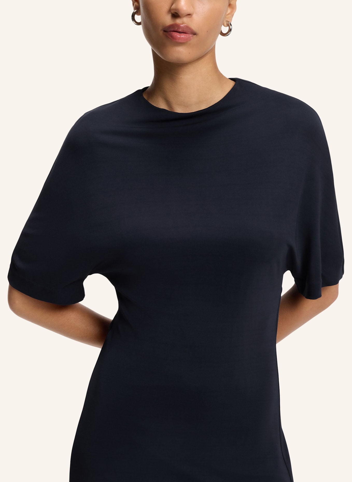 BOSS Jersey-Kleid EMEIRA Slim Fit: DUNKELBLAU