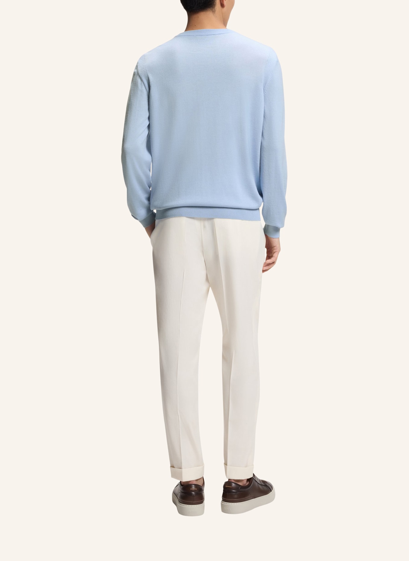 BOSS Pullover L-OVERO Regular Fit: BLAU