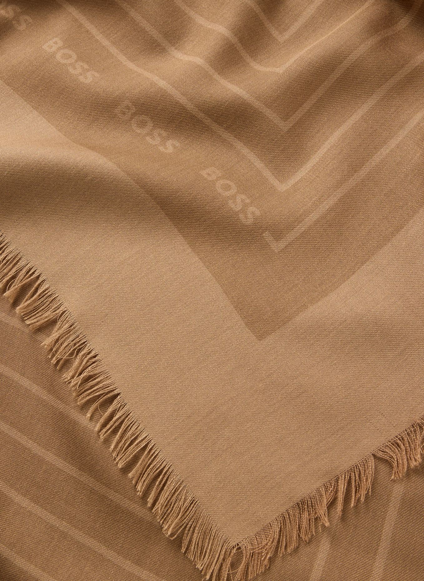 BOSS Gewebter Schal LAIK_120*120: BEIGE