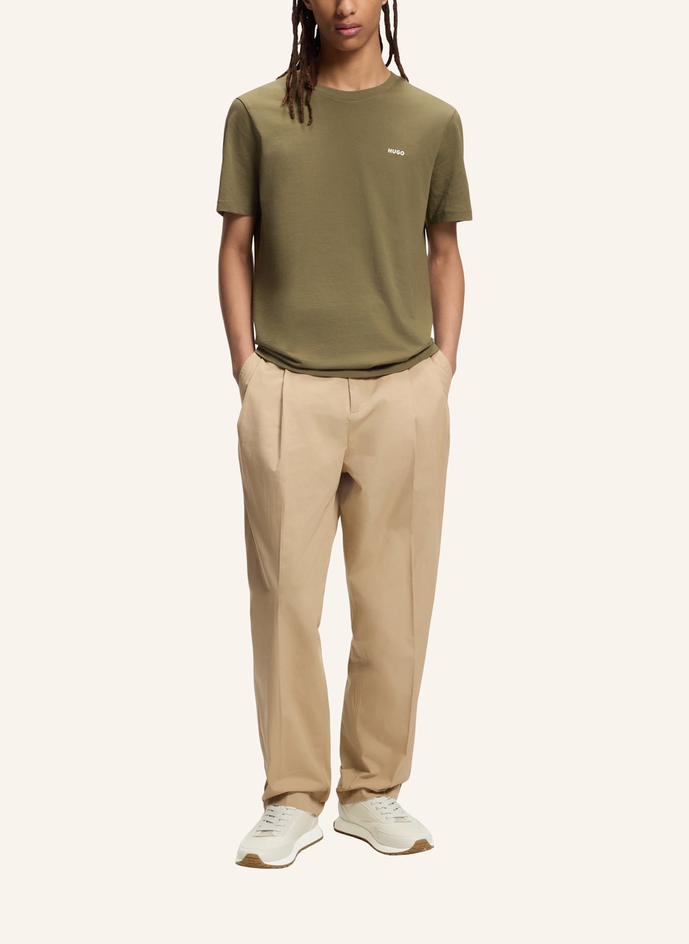 HUGO Sneaker ICELIN_RUNN_NYPTPU: BEIGE