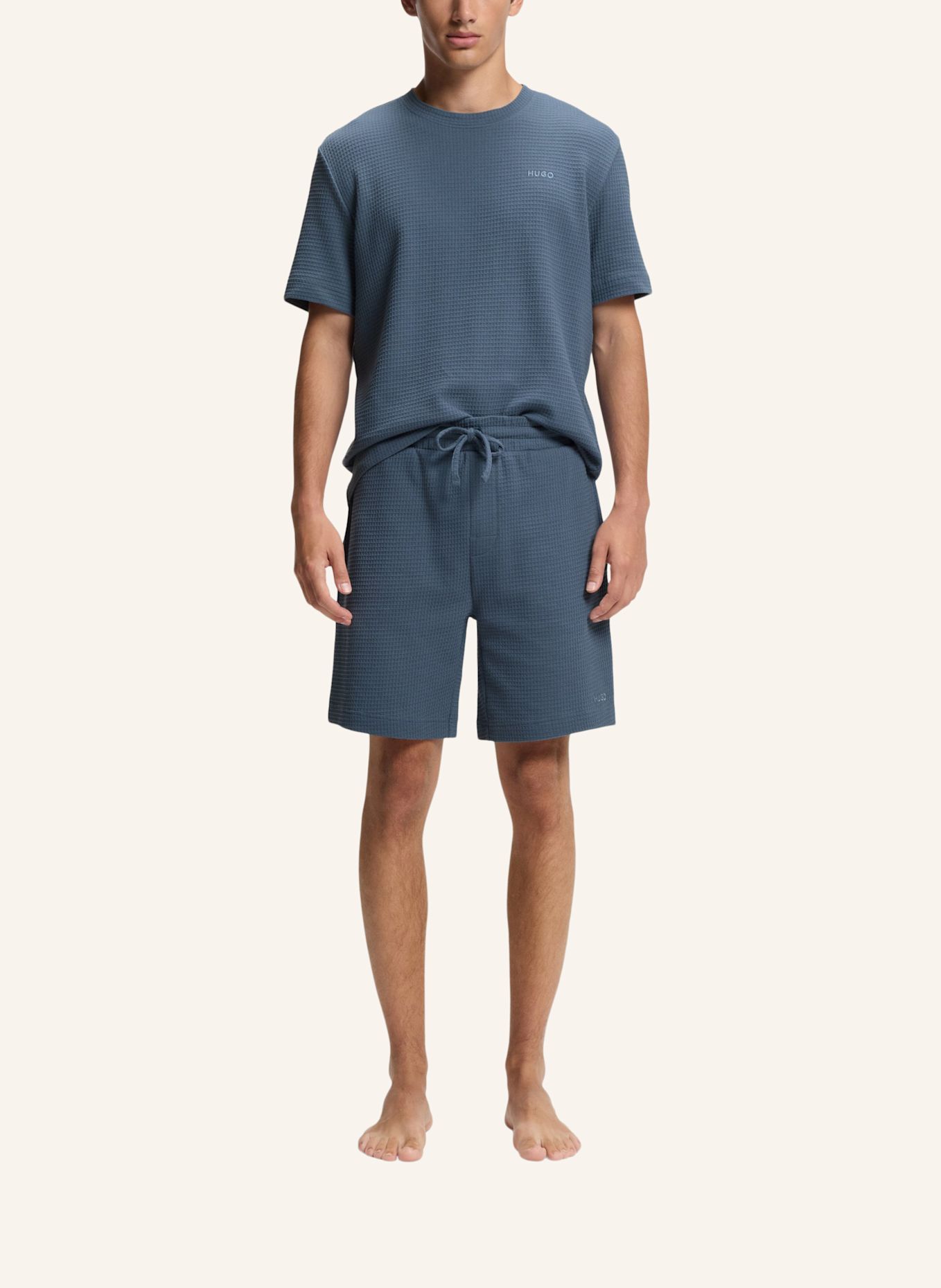 HUGO Schlafshirt AUSTIN: BLAU